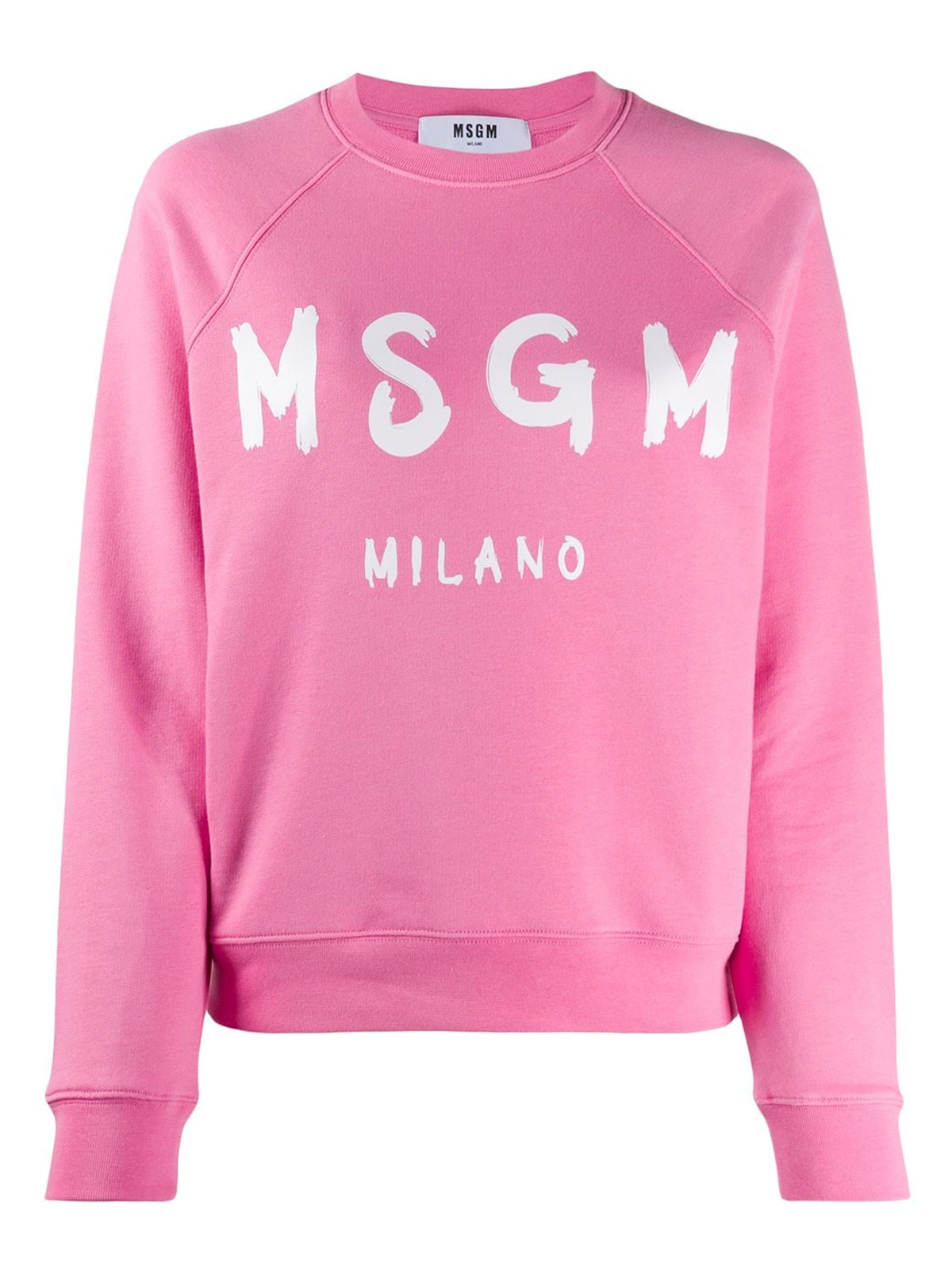 Sweatshirts & Sweaters M.S.G.M. - Brushed logo sweatshirt in pink ...