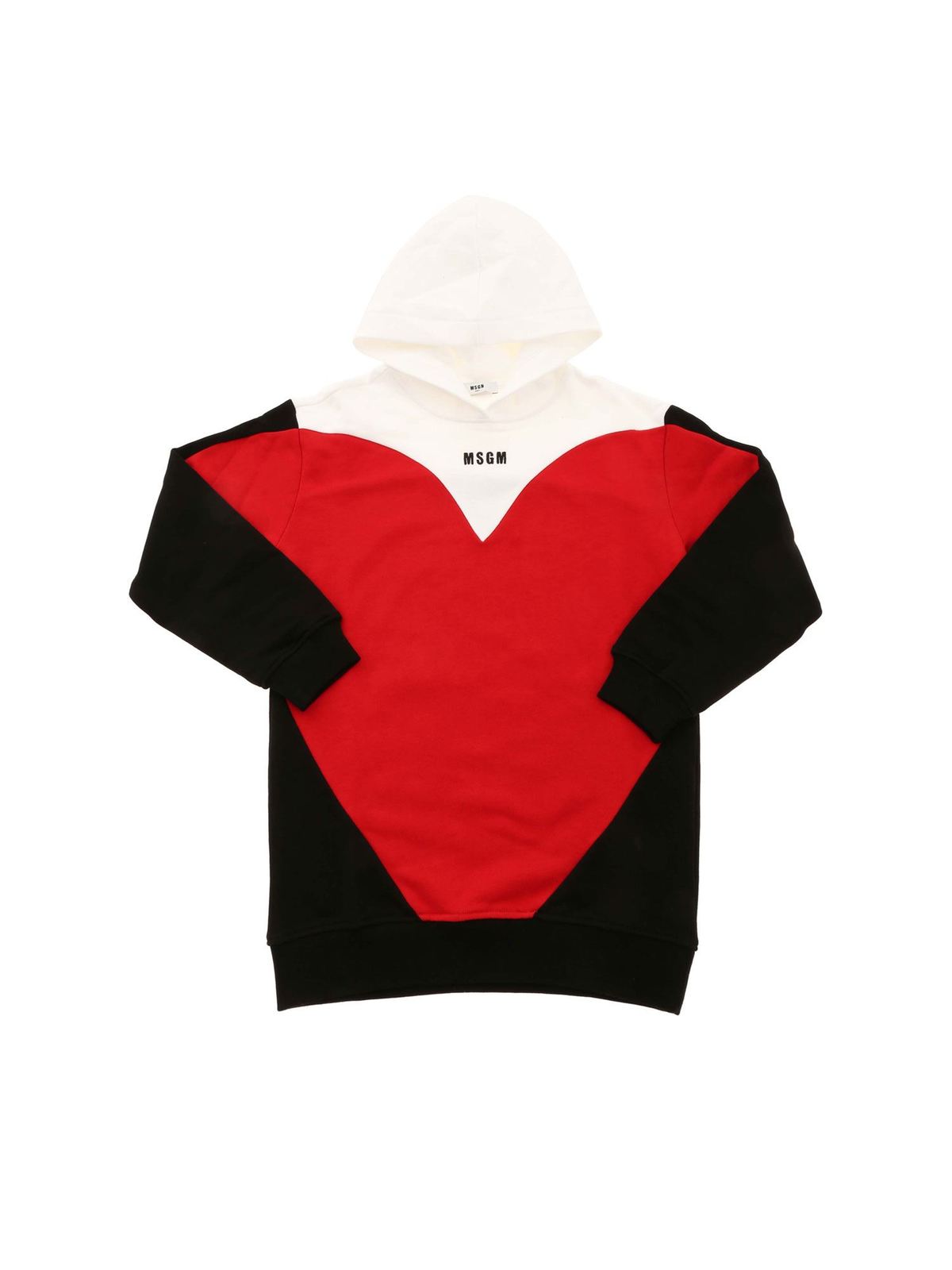 Logo embroidery colorblock sweatshirt