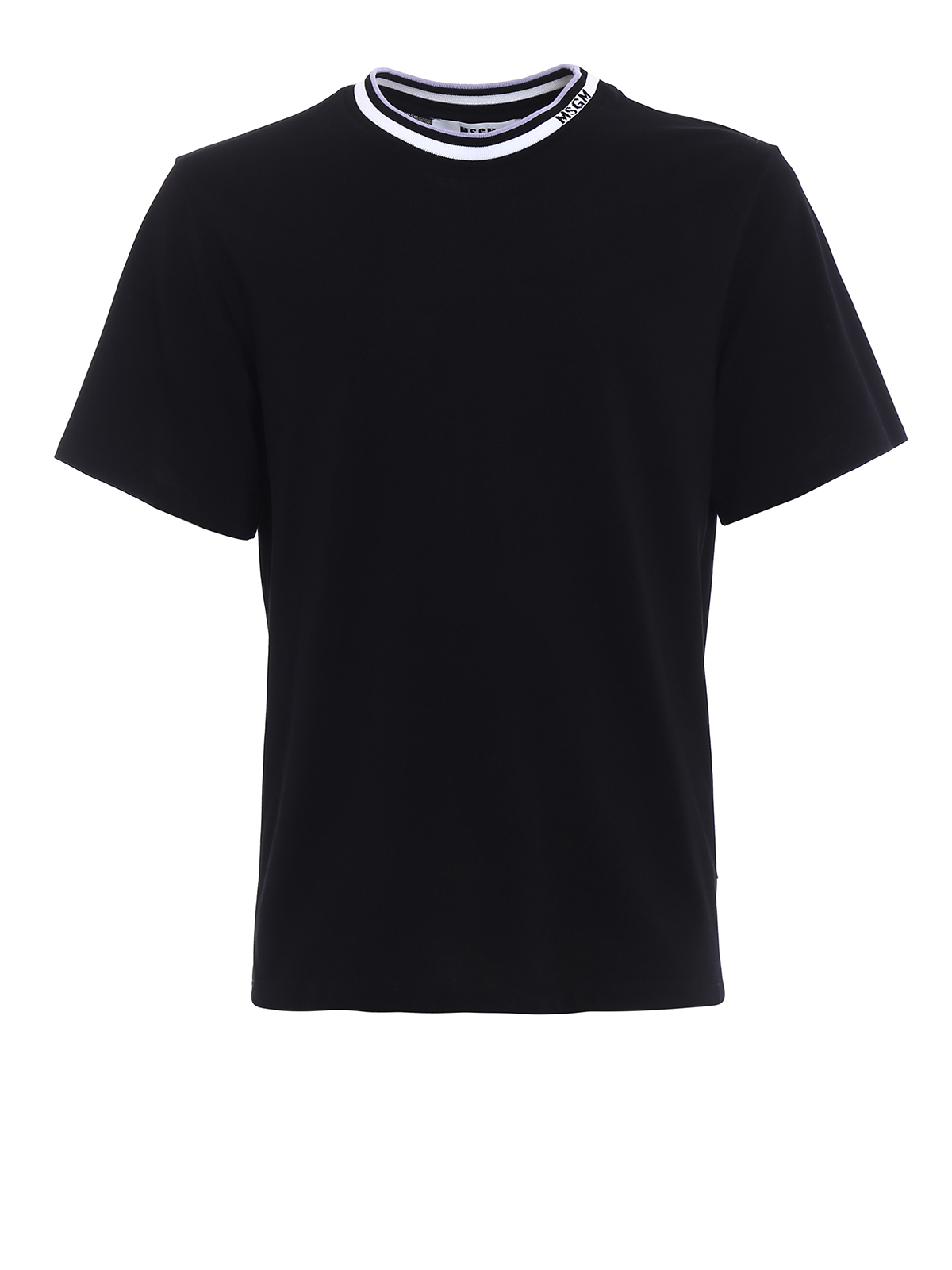 ribbed collar t shirt