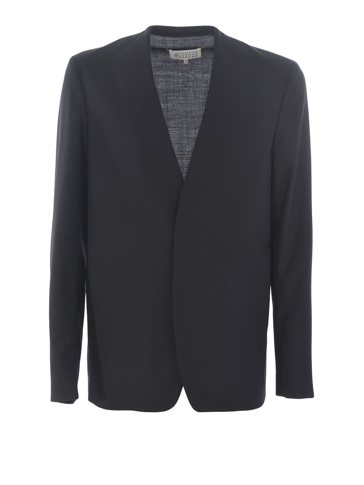 Maison Margiela - Black wool lapeless blazer - blazers - S50BN0392S44330900