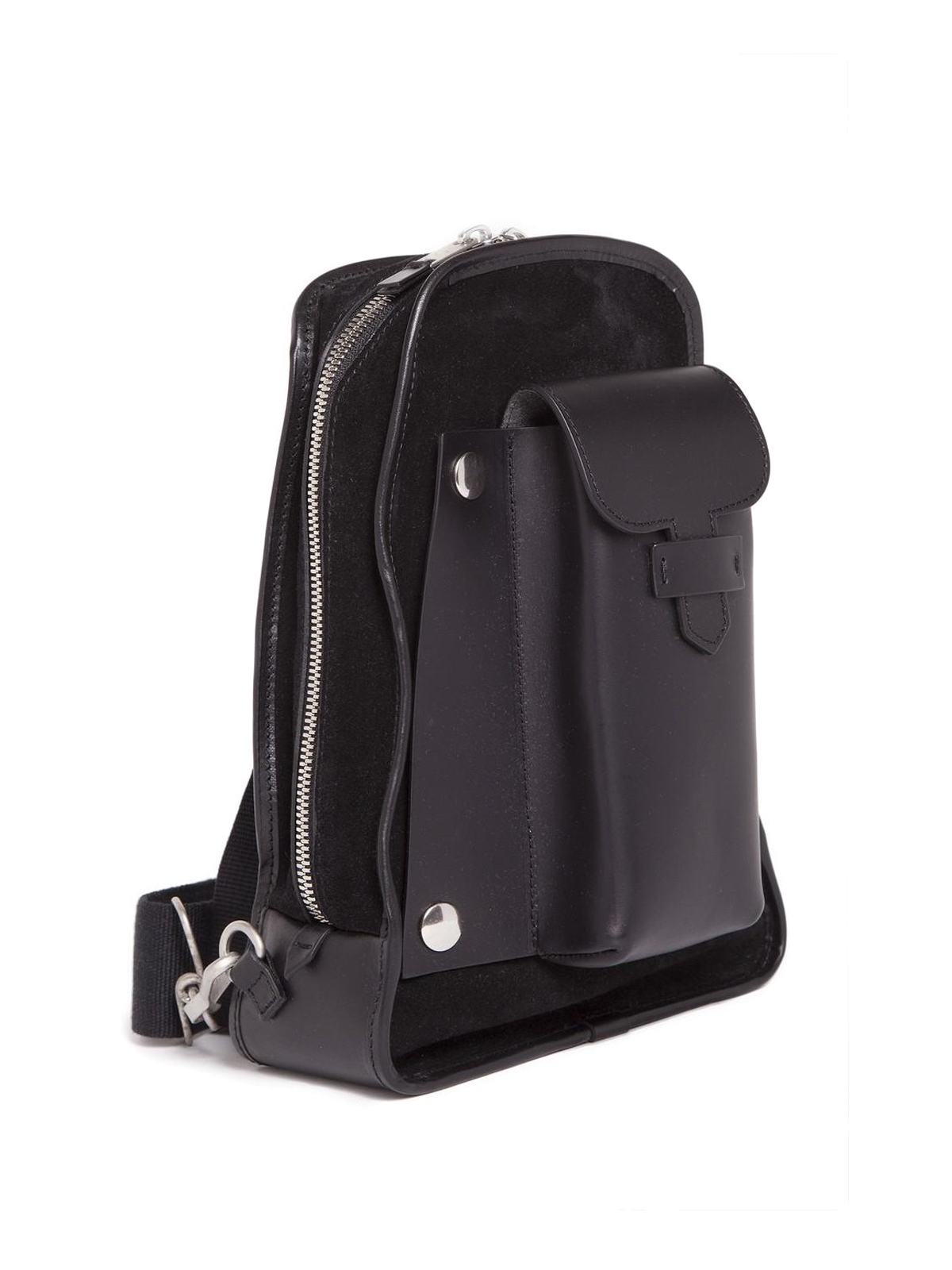 one shoulder backpack leather