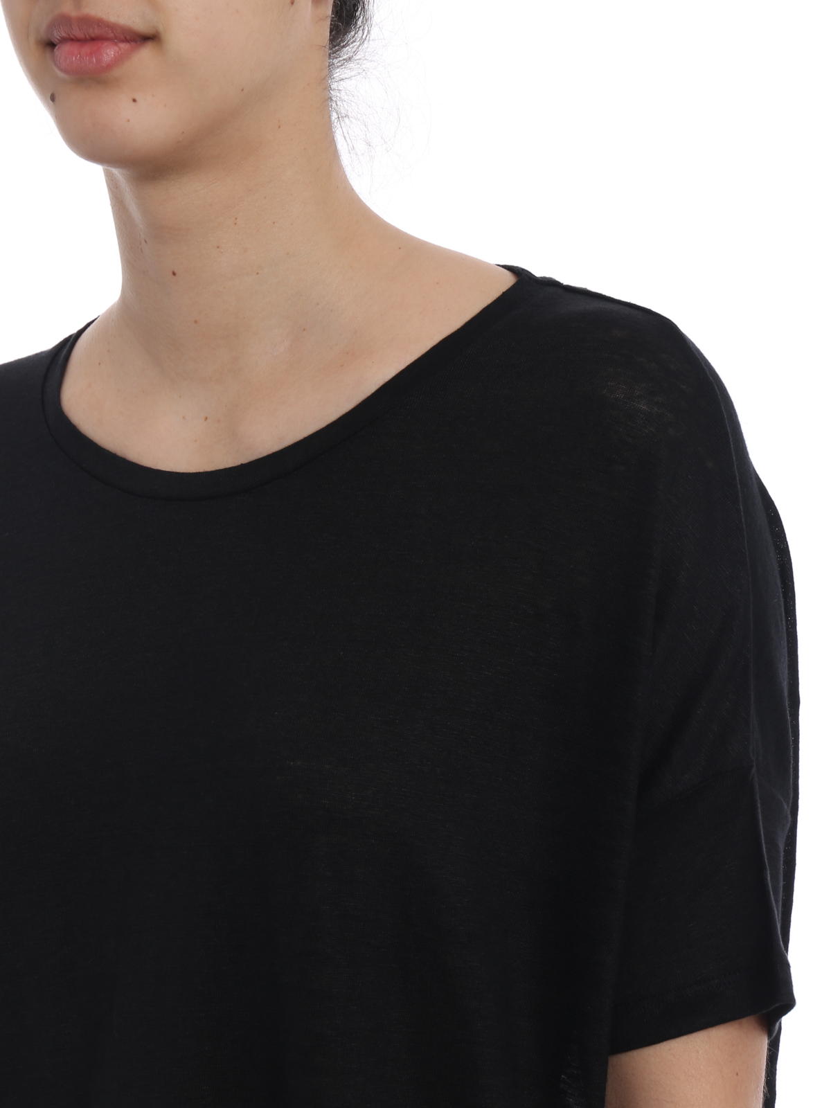 black linen tee shirt