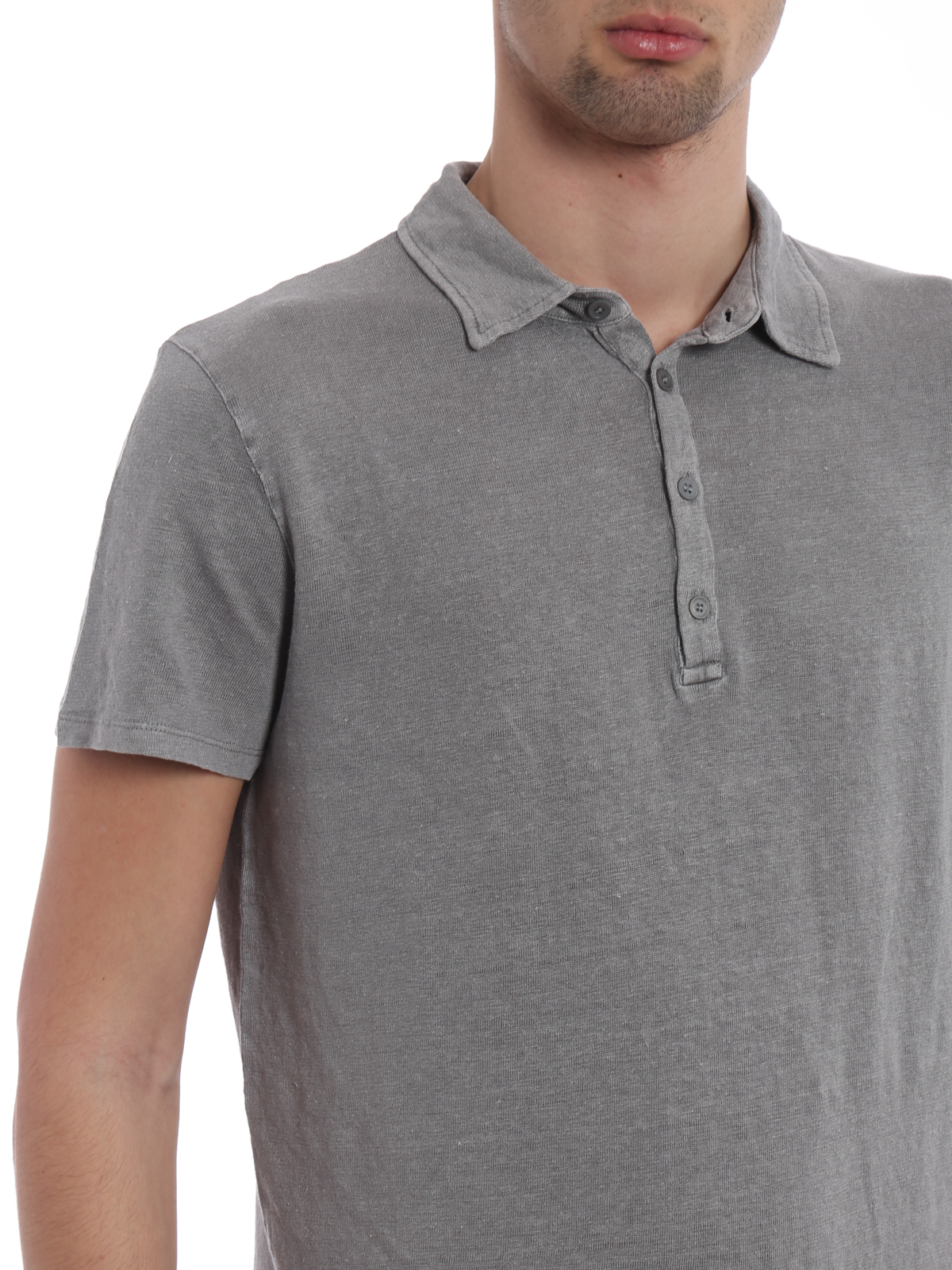 Polo shirts Majestic Filatures - Hand dyed linen polo shirt 