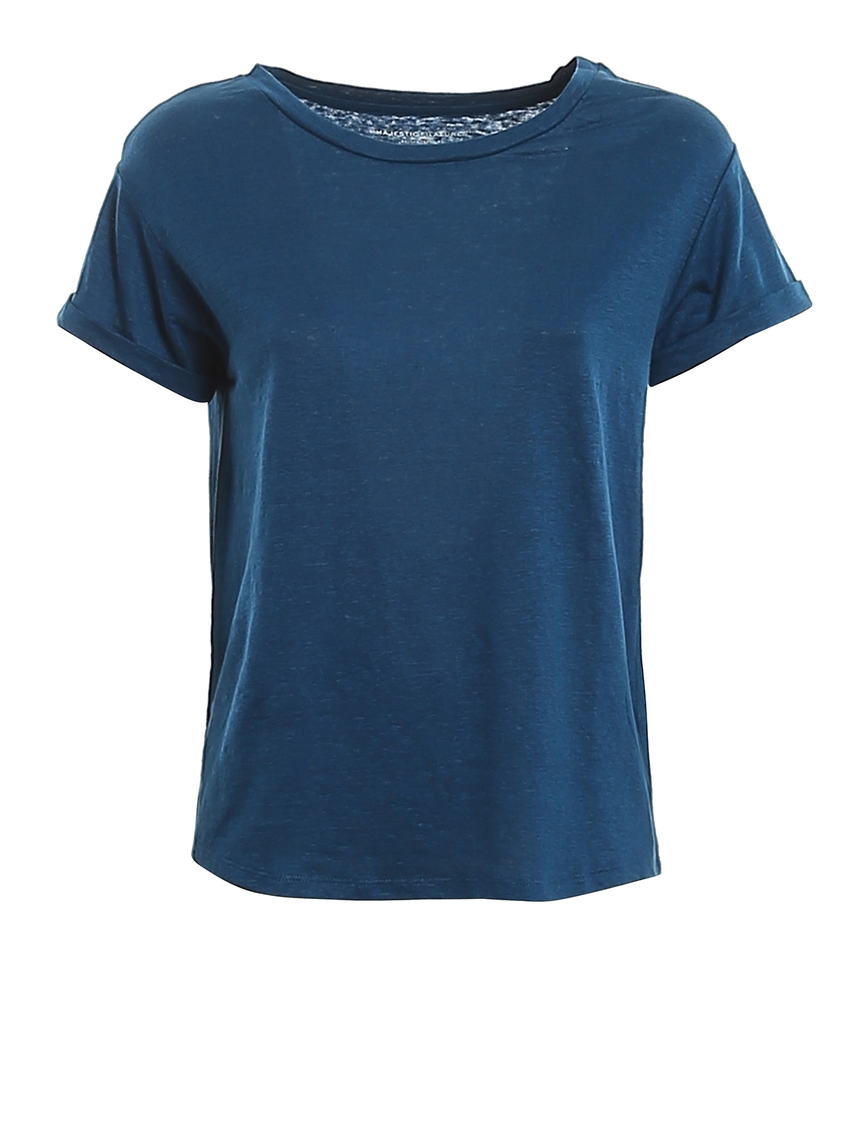 MAJESTIC MELANGE LINEN JERSEY T-SHIRT