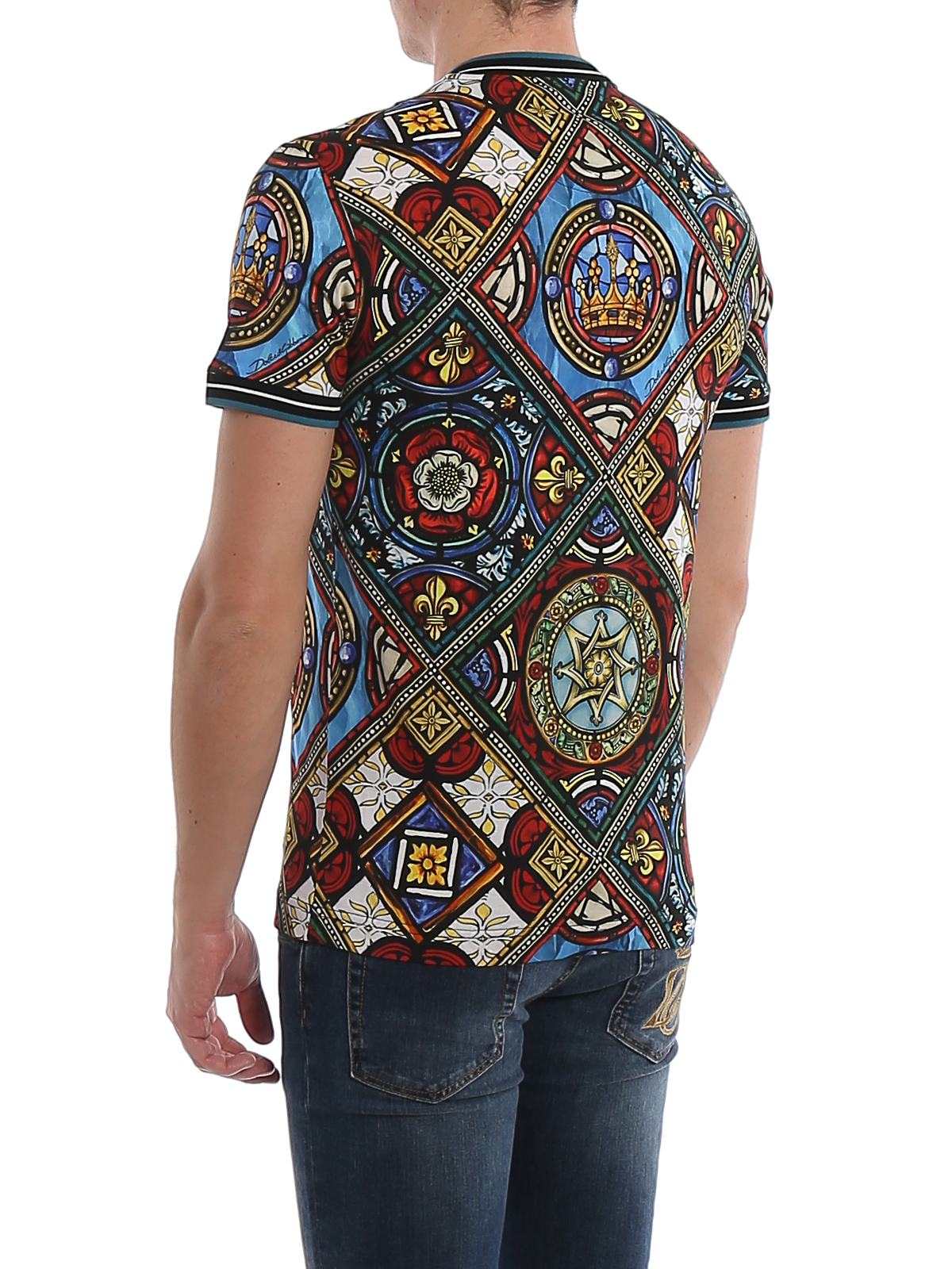 T-shirts Dolce & Gabbana - Majolica printed jersey T-shirt 