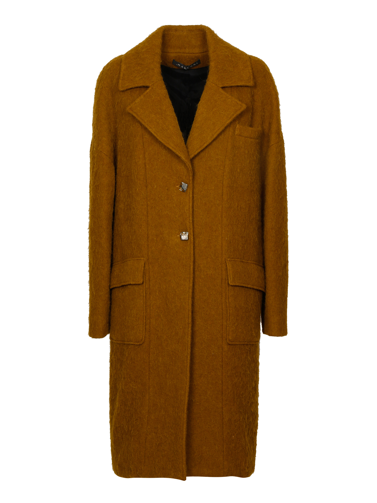 Malloni - Brushed leather coat - knee length coats - M19I10201001EM