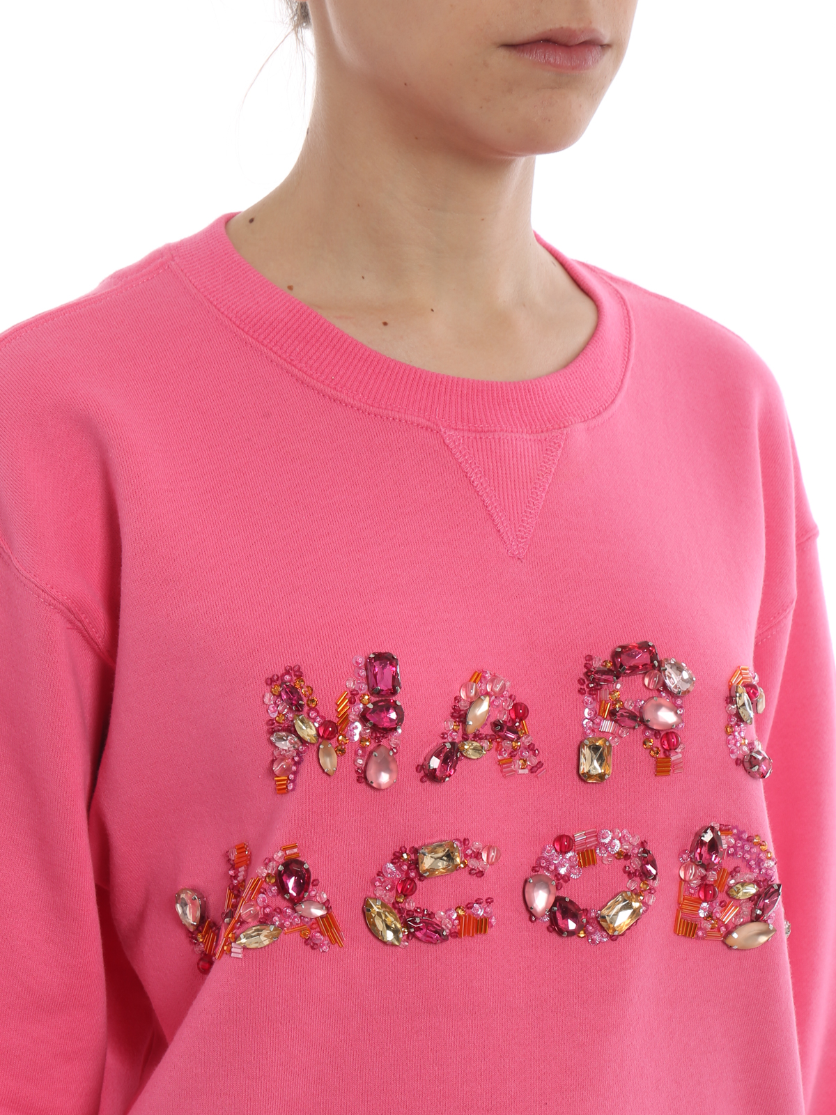 Sweatshirts & Sweaters Marc Jacobs - Embellished pink cotton 