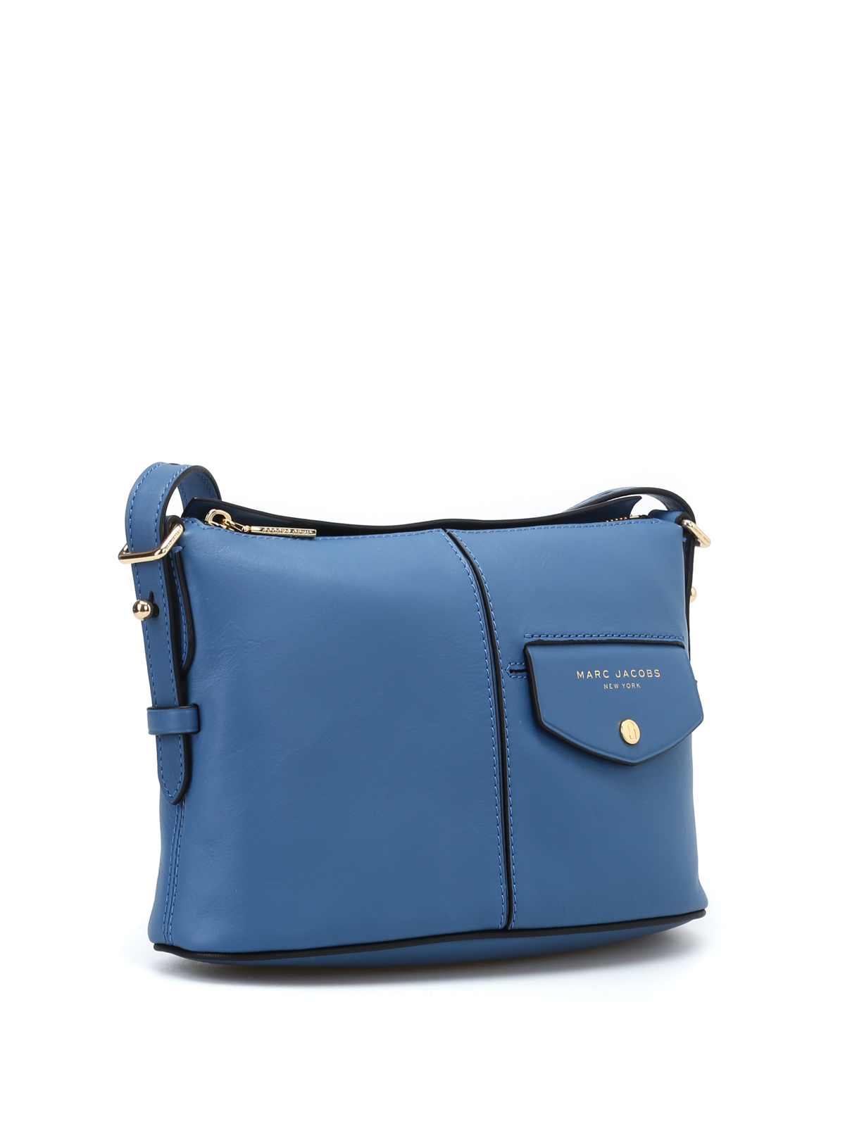 Cross body bags Marc Jacobs - Side Sling blue leather bag - M0013259476