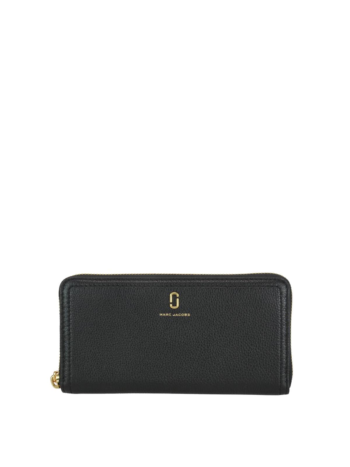 marc jacobs continental wallet black