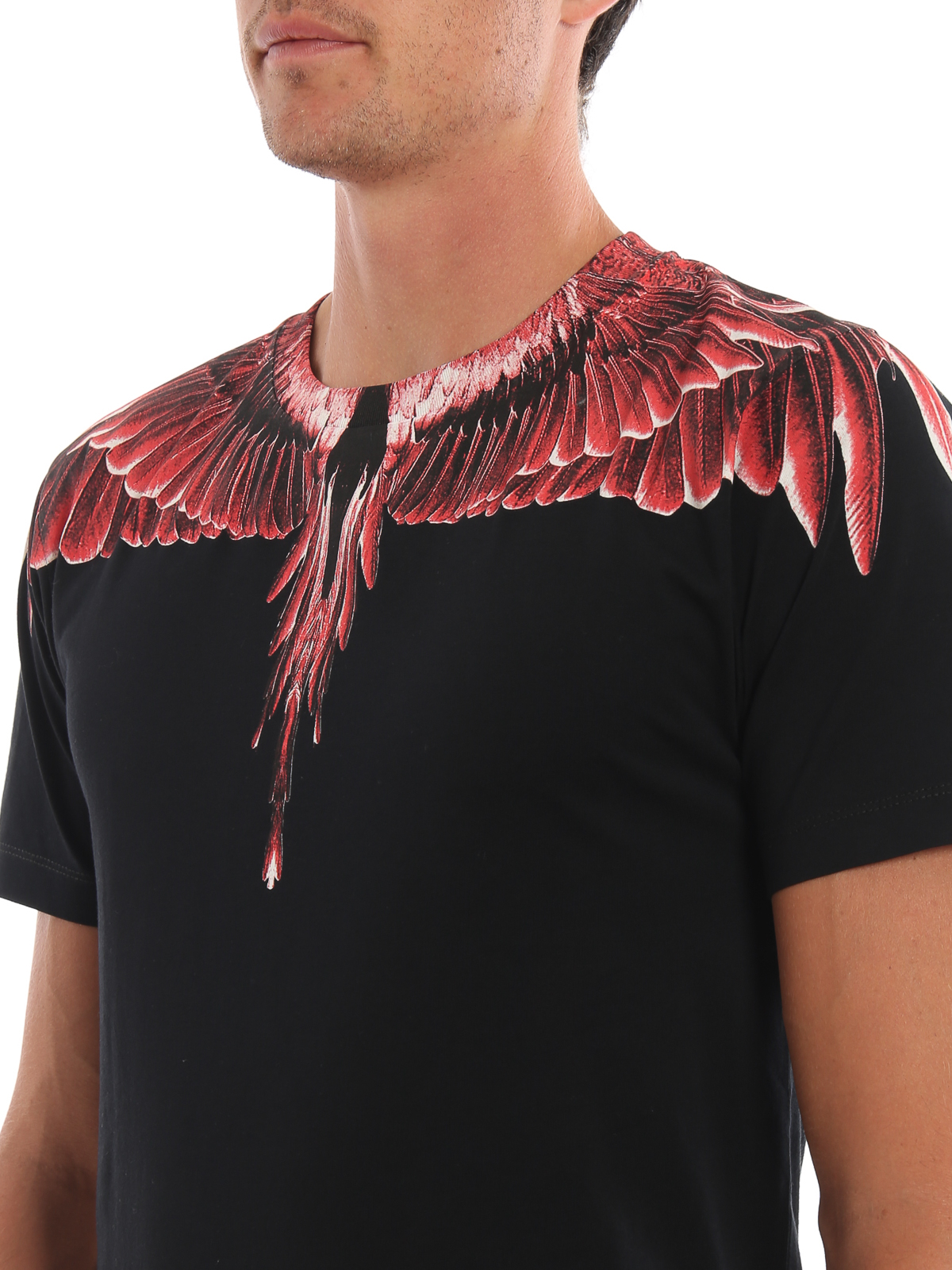 mavepine Betjening mulig guitar T-shirts Marcelo Burlon - Red Ghost Wings black T-shirt -  CMAA018E190010031088
