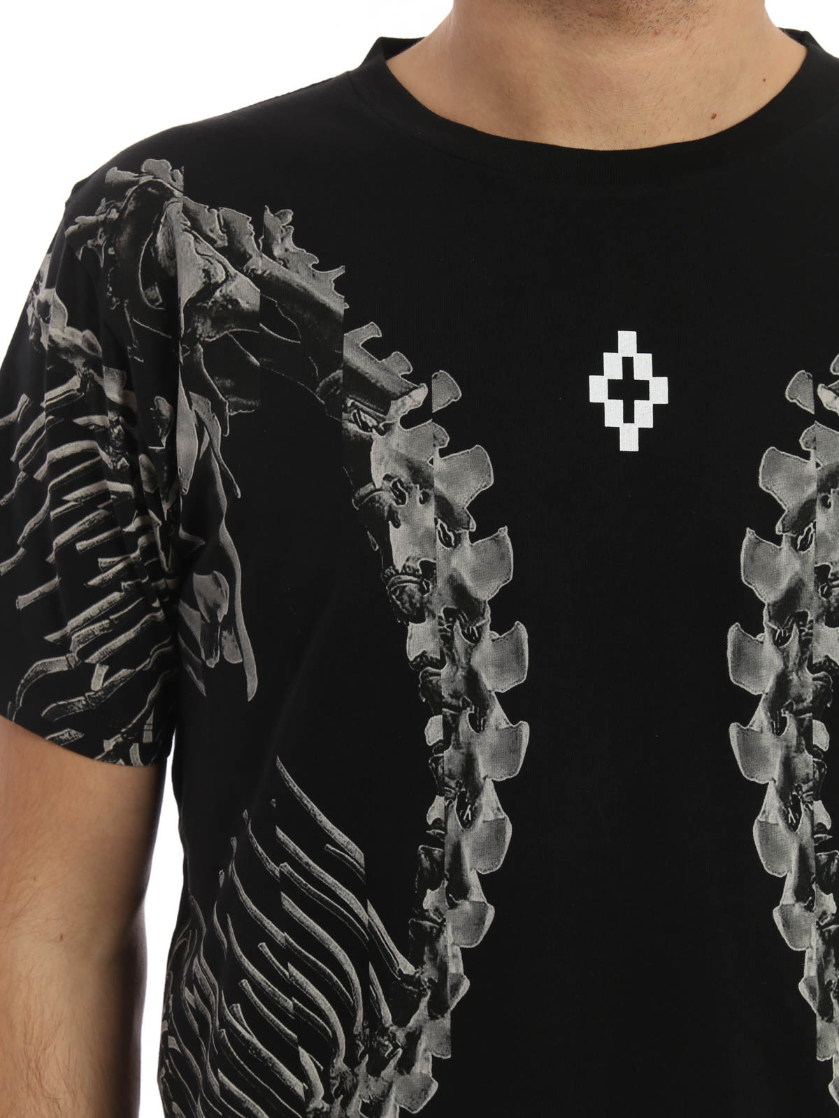 Nedgang kimplante matron T-shirts Marcelo Burlon - Skeleton print Bove T-shirt - CMAA018F160010041088