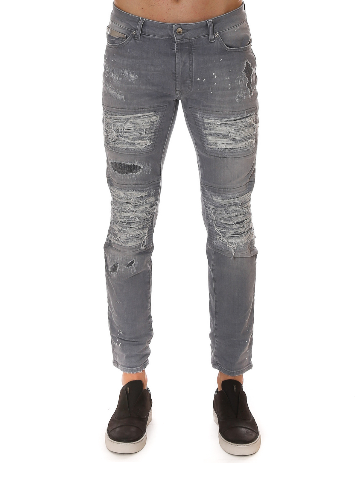 straight fit biker jeans