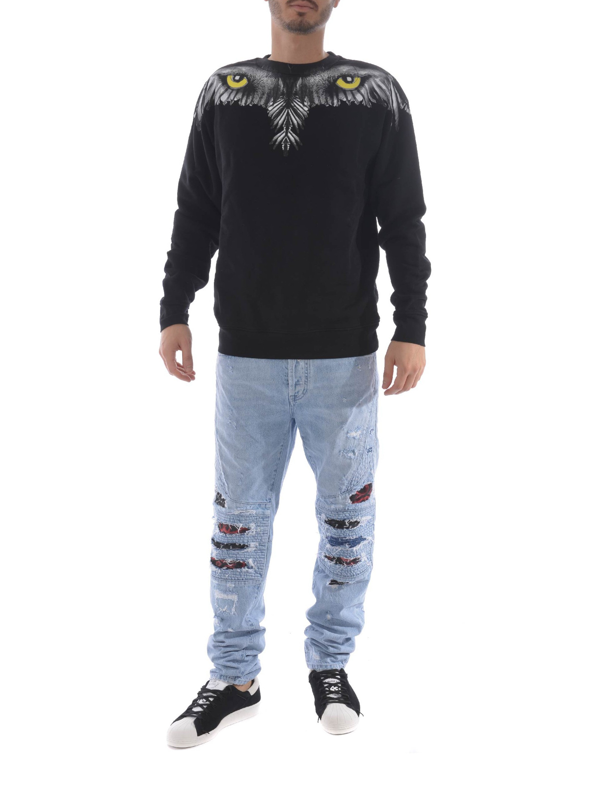 MARCELO BURLON デニム SNAKES BIKER JEANS - デニム