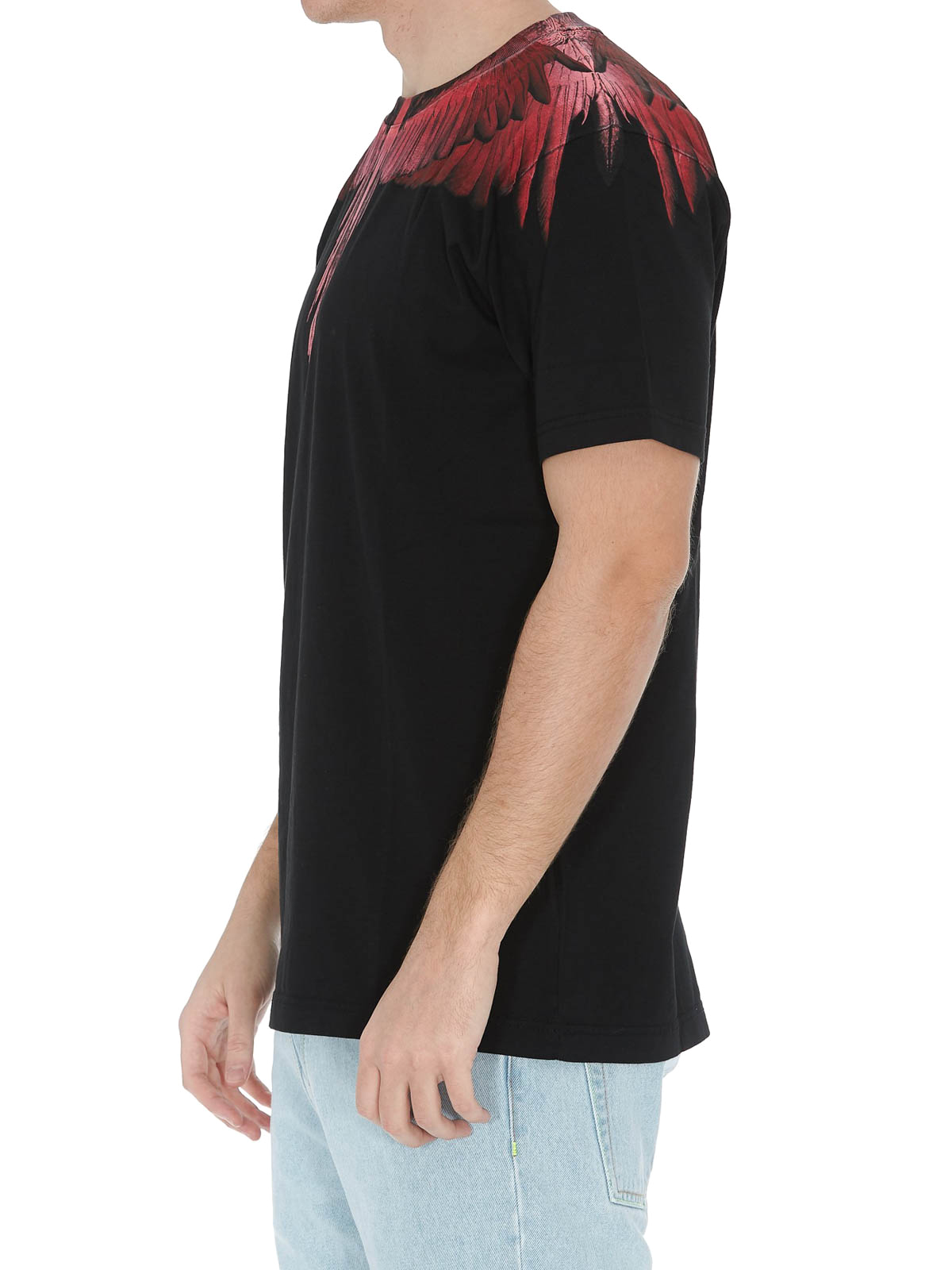T-shirts Marcelo Burlon - Fuchsia wings print cotton T-shirt 