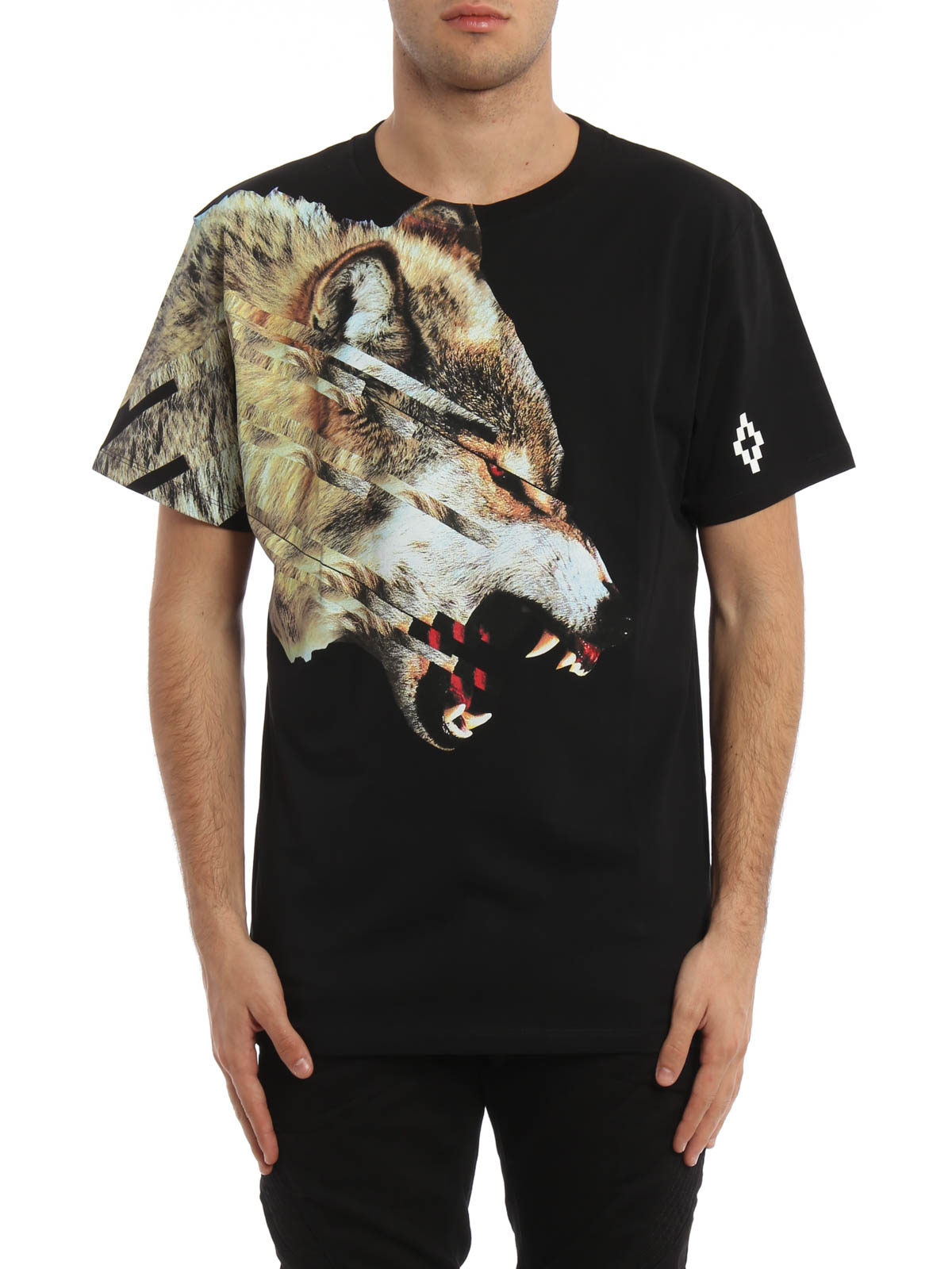 T-shirts Marcelo Burlon - Rubber wolf print T-shirt - CMAA018F160010911088