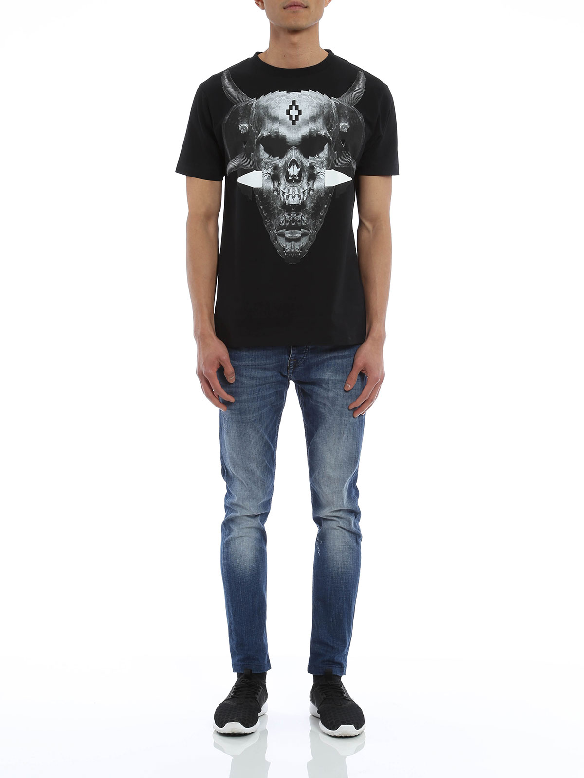 Marcelo Burlon Tシャツ メンズ 黒 Tシャツ Cmaa018s