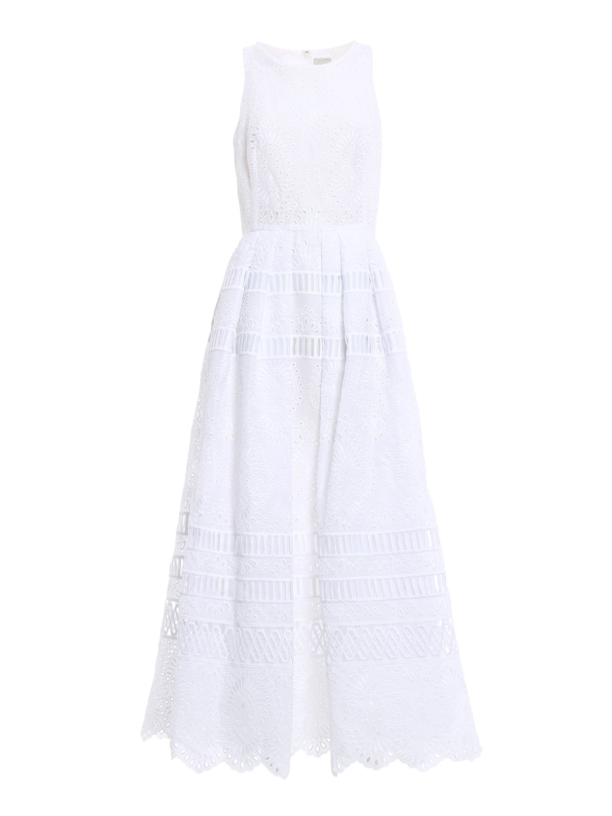 abito lungo bianco sangallo