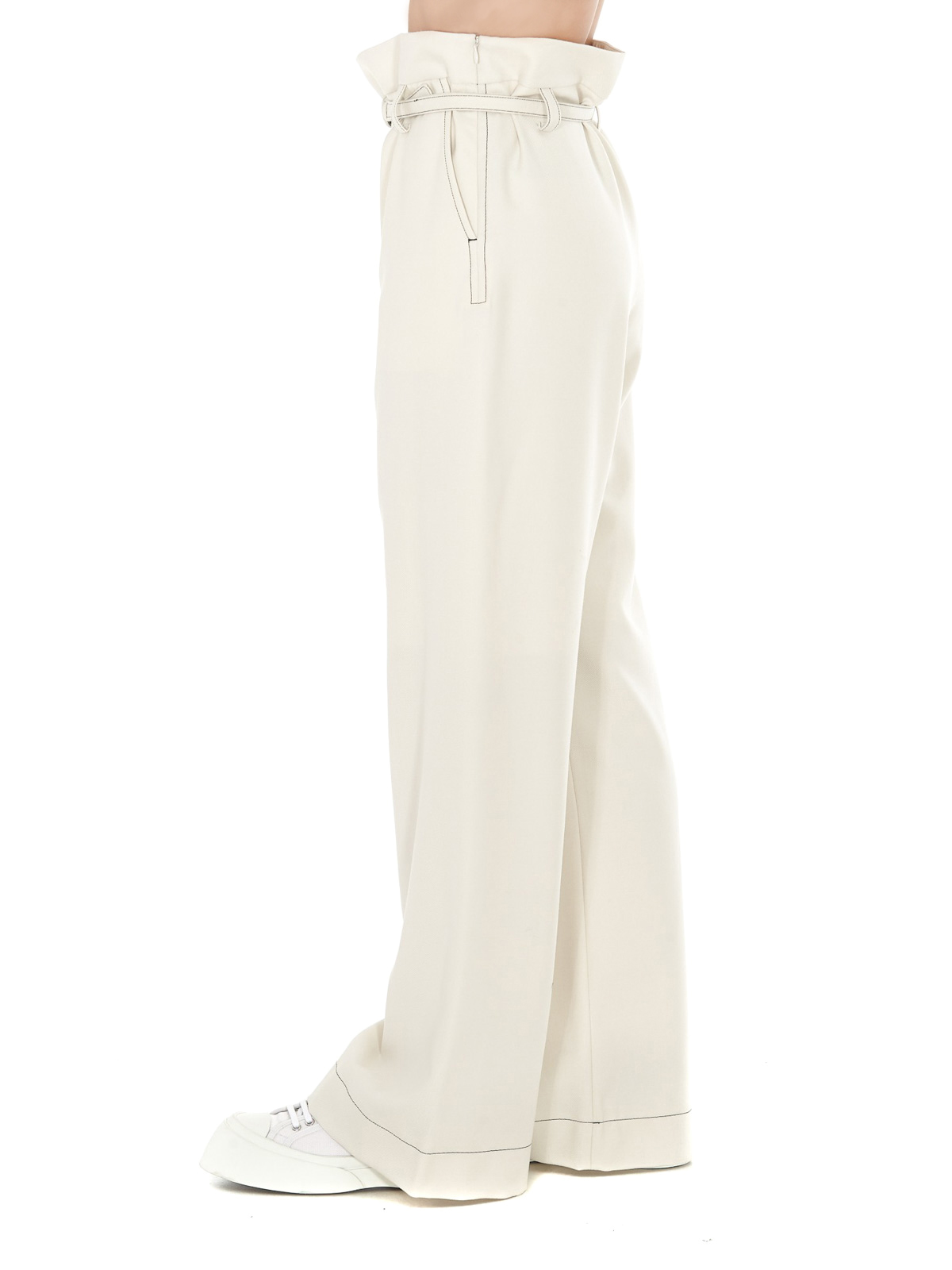Pantaloni casual Marni - Pantaloni palazzo in flanella di lana -  PAMA0097CUTW86700W13