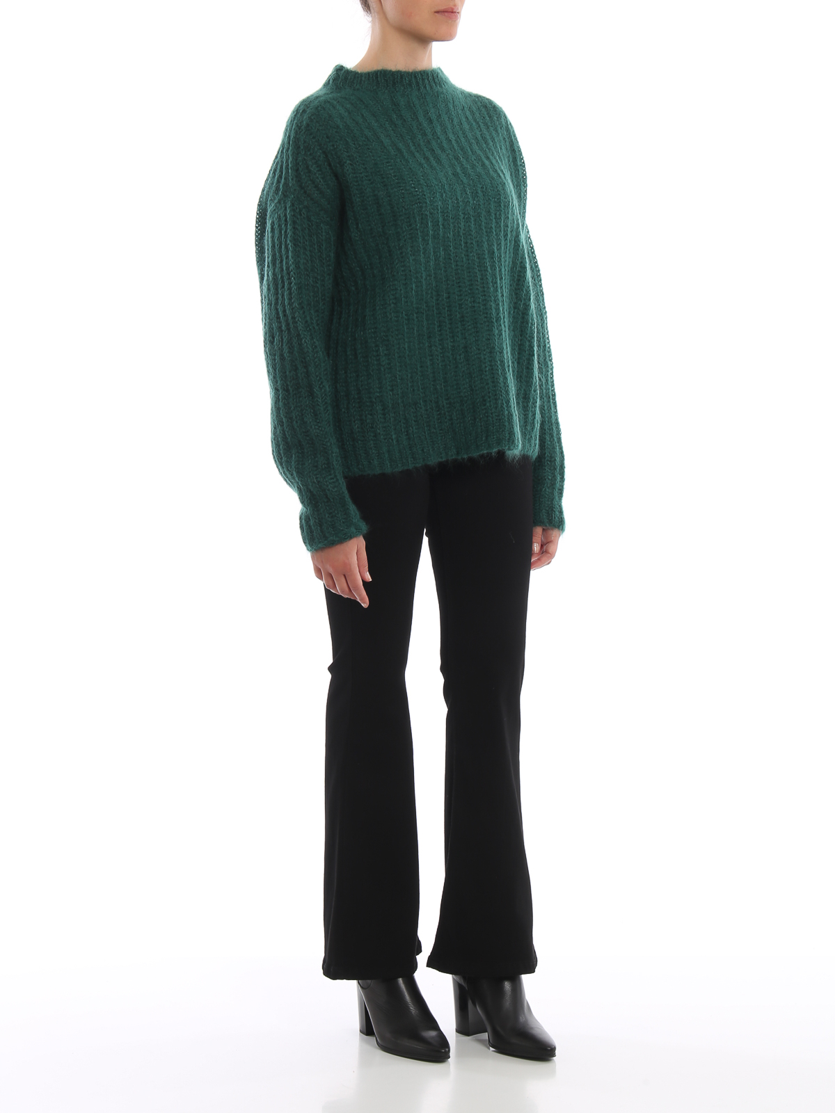 green mohair sweater