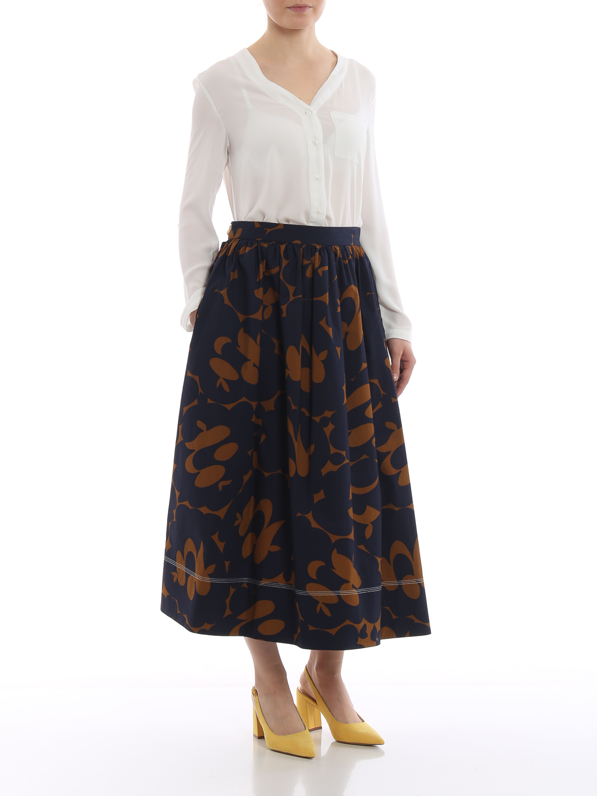 poplin maxi skirt