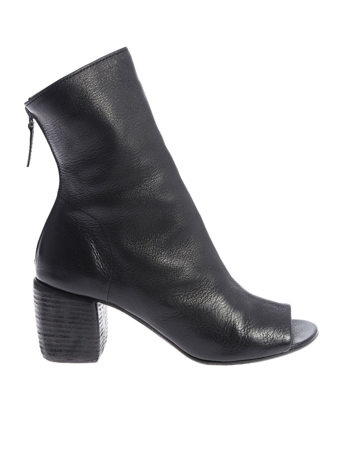 MARSÈLL BLACK MABO SABD OPEN TOE ANKLE BOOTS