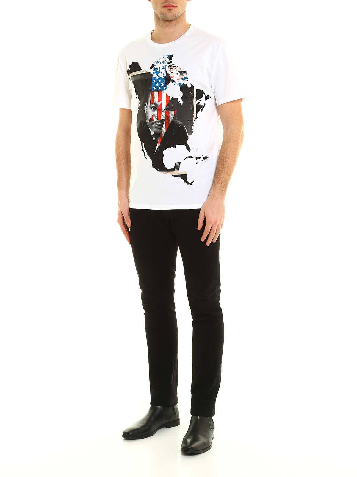 T-shirt Neil Barrett pour homme en coloris Blanc Homme Vêtements T-shirts T-shirts à manches courtes 