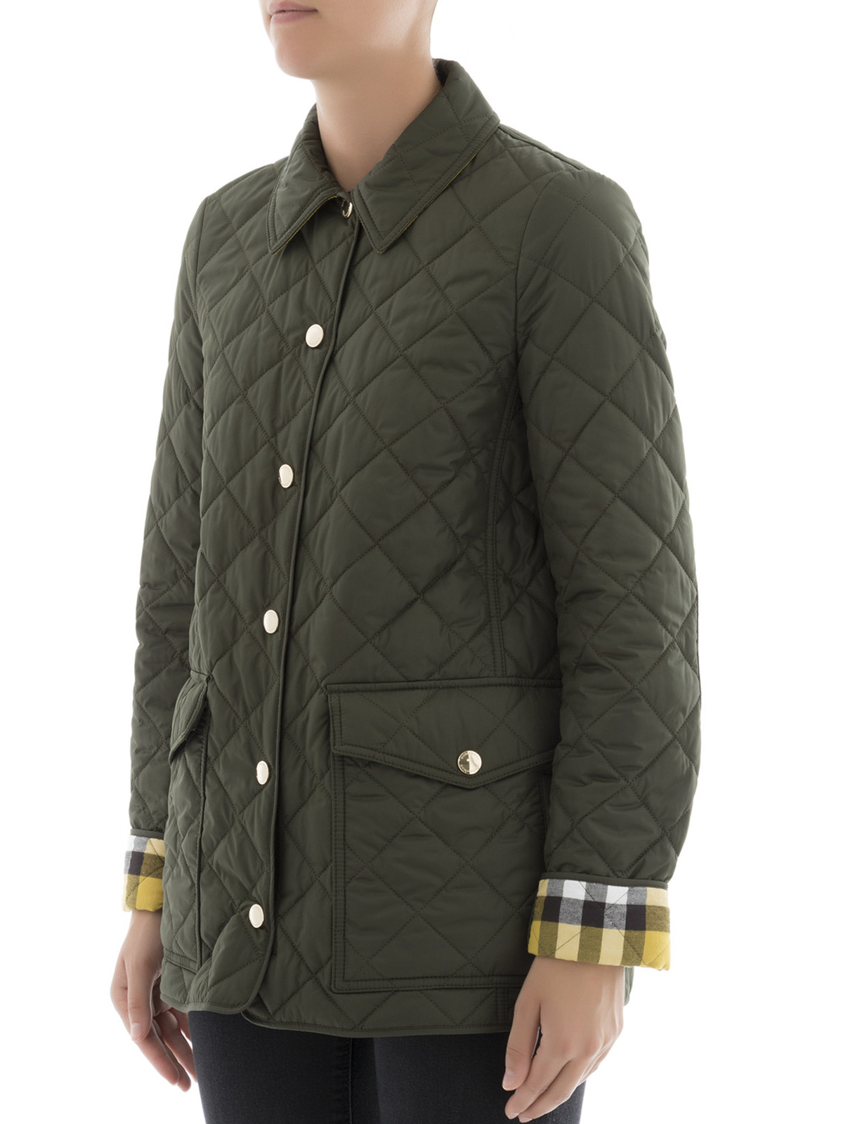 Casual jackets Burberry - Matte quilted nylon casual jacket -  4051184MILITARYGREEN