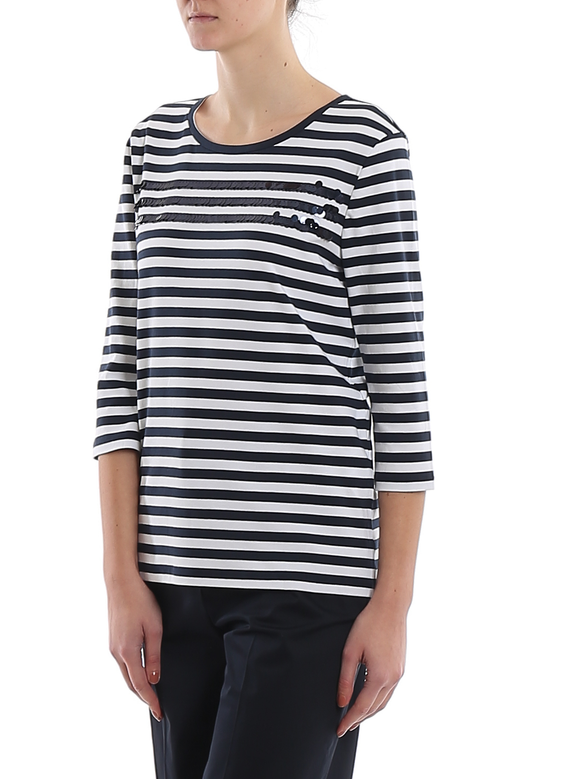 تی شرت Max Mara - Aquila striped jersey 