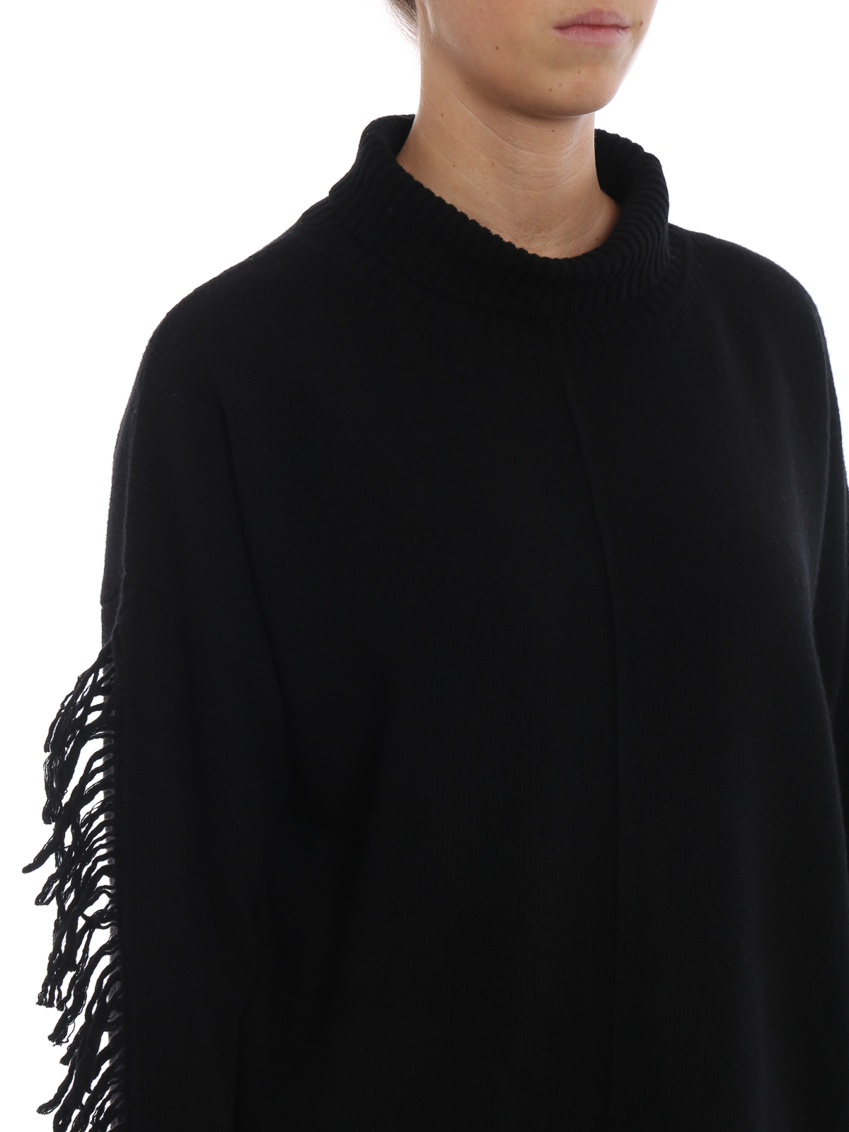 Benny wool fringed turtleneck pullover 