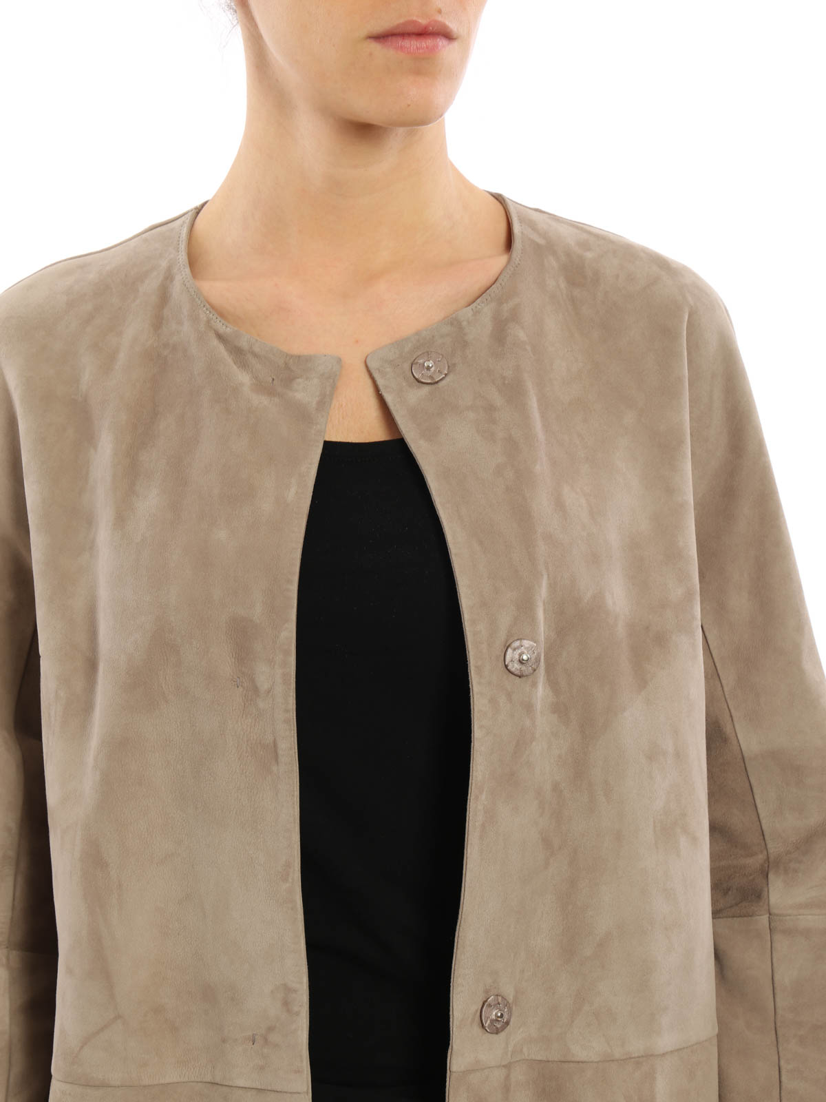 Max Mara Suedeg Suede Duster Coat Leather Coats 94710277 01 Max Mara Suedeg Suede Duster Coat