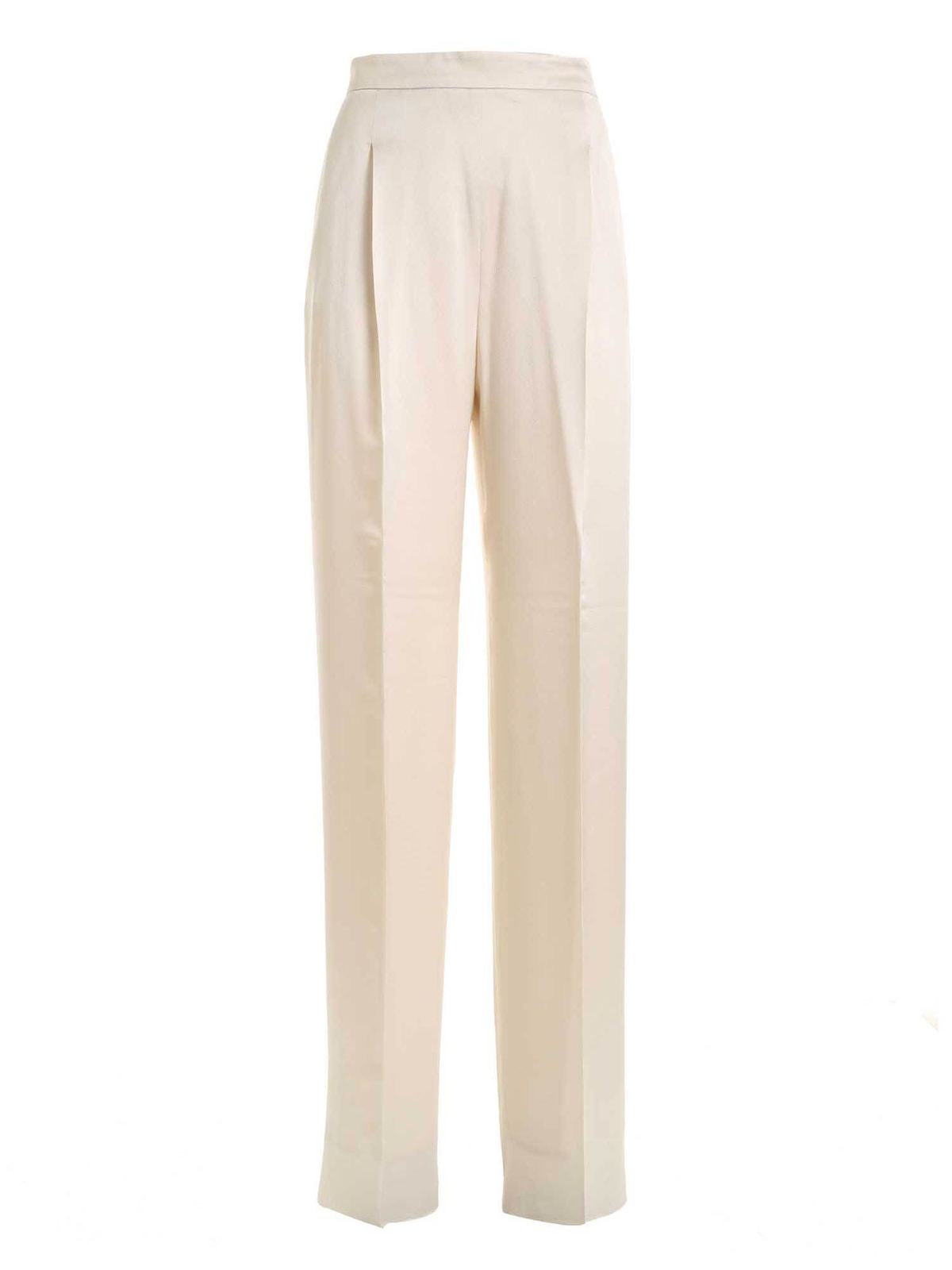 Max Mara - Eremi wide leg pants in white - casual trousers - 11360404000003