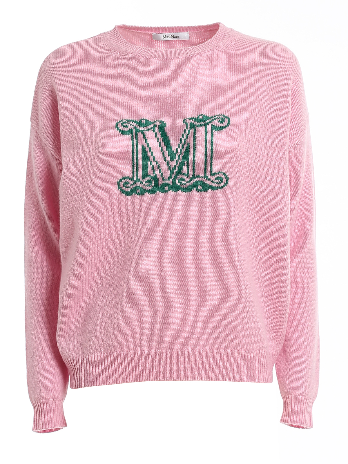 Max Mara Cannes Logo Cashmere Sweater In Pink | ModeSens