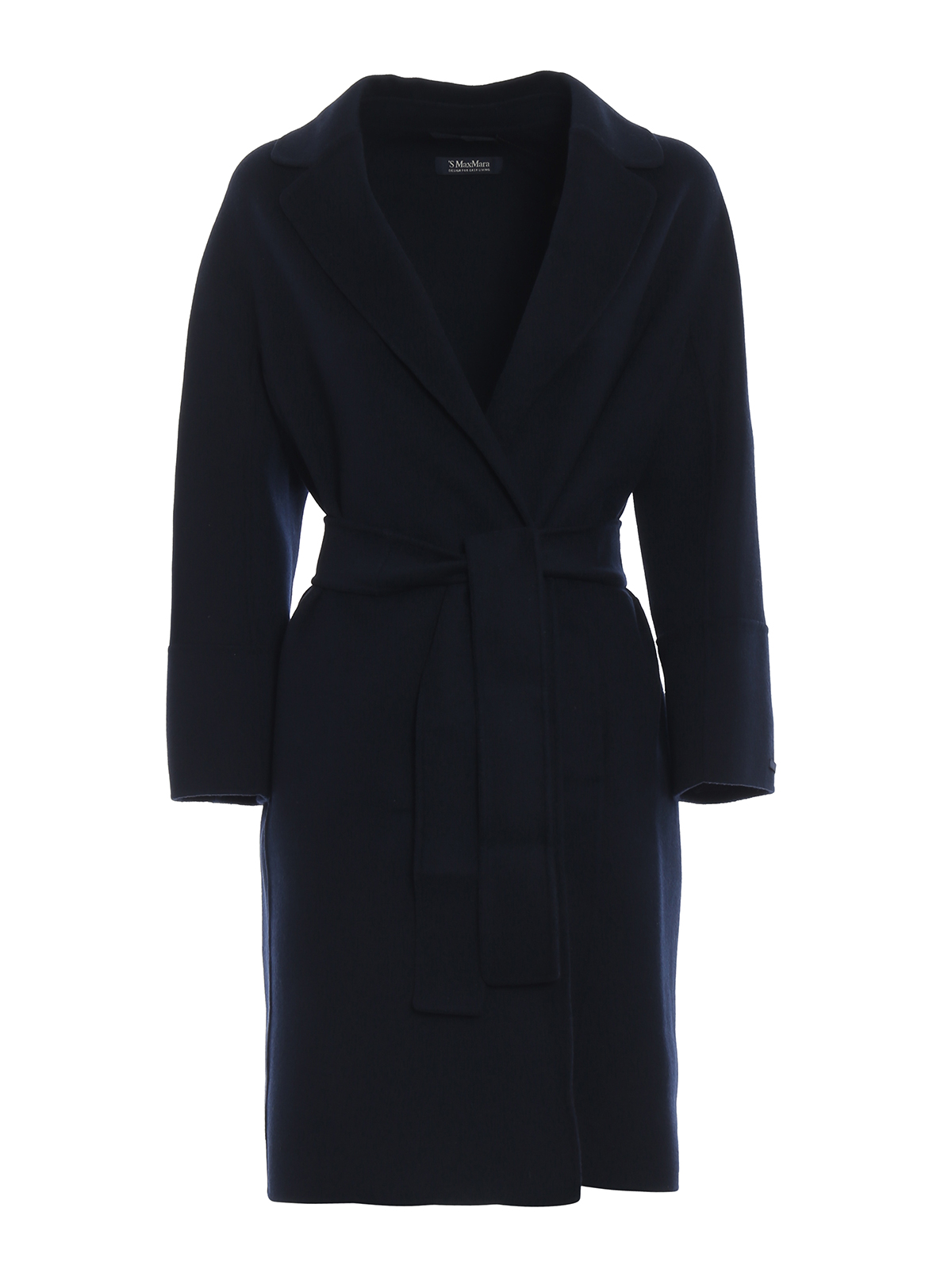 Knee length coats Max Mara - Arona blue pure new wool coat - 90860189000014
