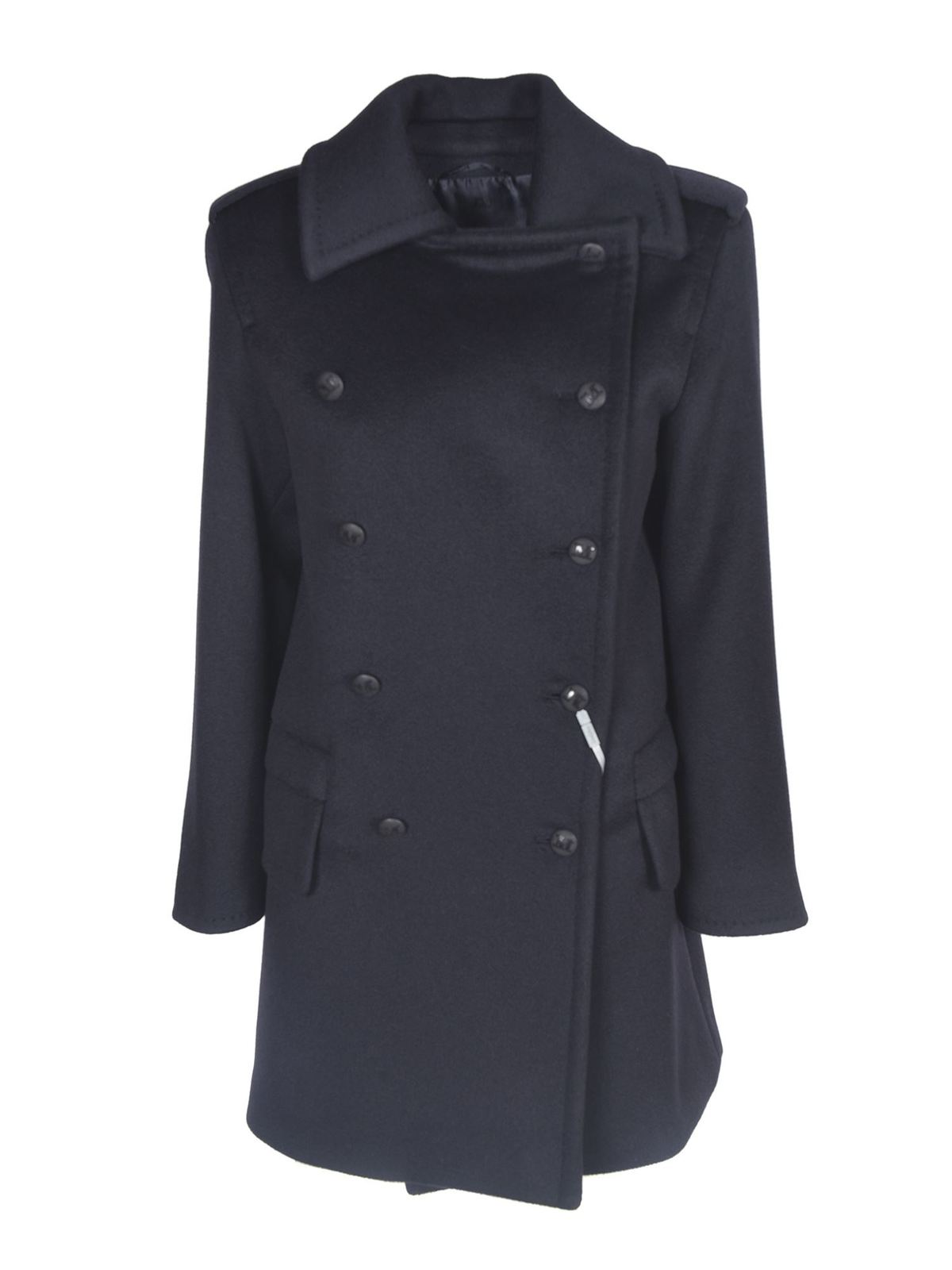 Max Mara - Nuvola coat in black - knee length coats - 10160806000002