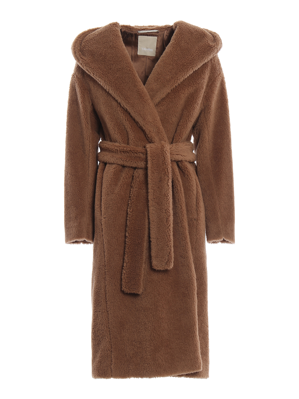 Long coats Max Mara - Vello teddy bear effect wool blend long coat ...