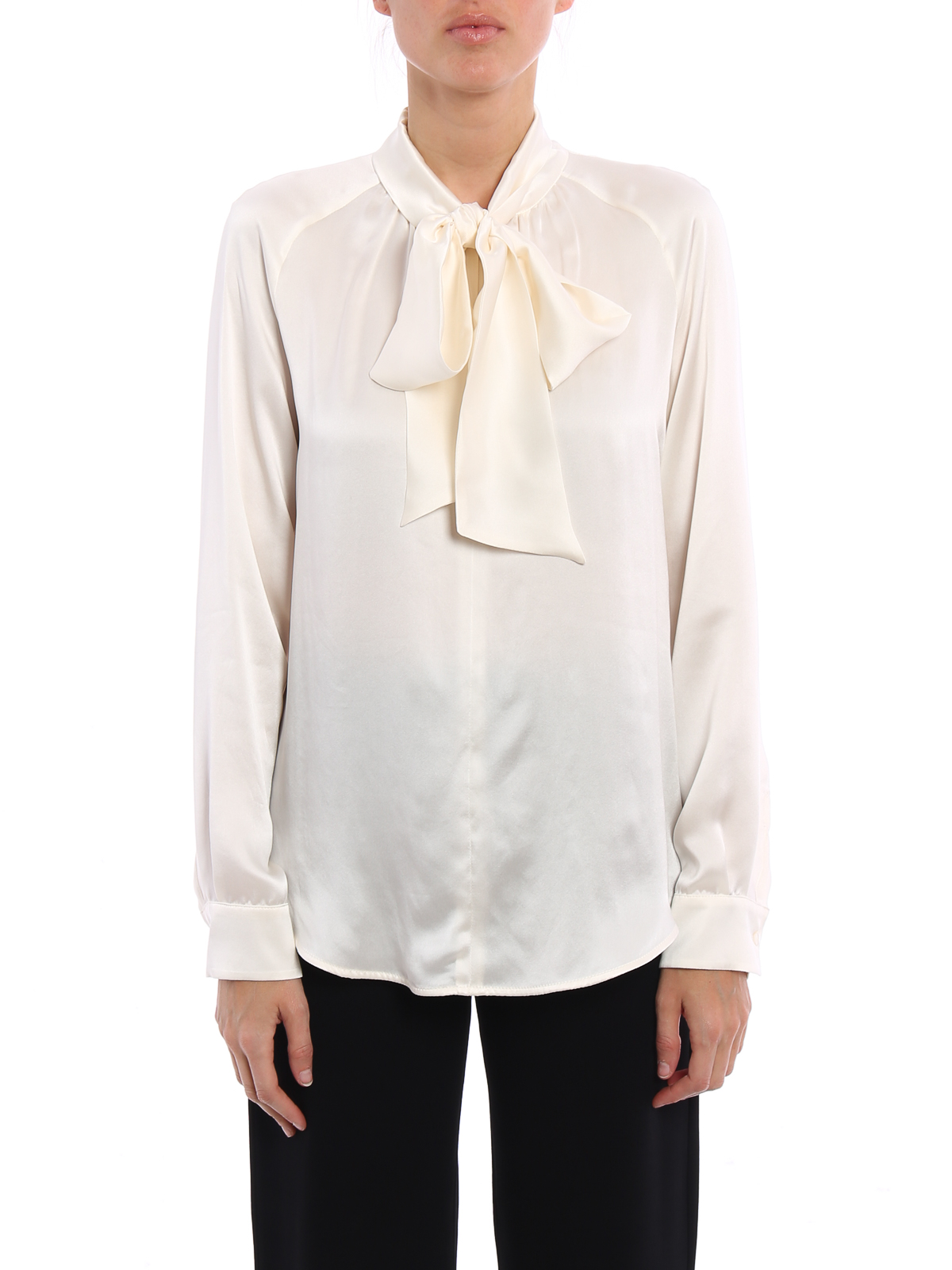 Blouses Max Mara - Soraia self-tie silk satin blouse - 11110671000001