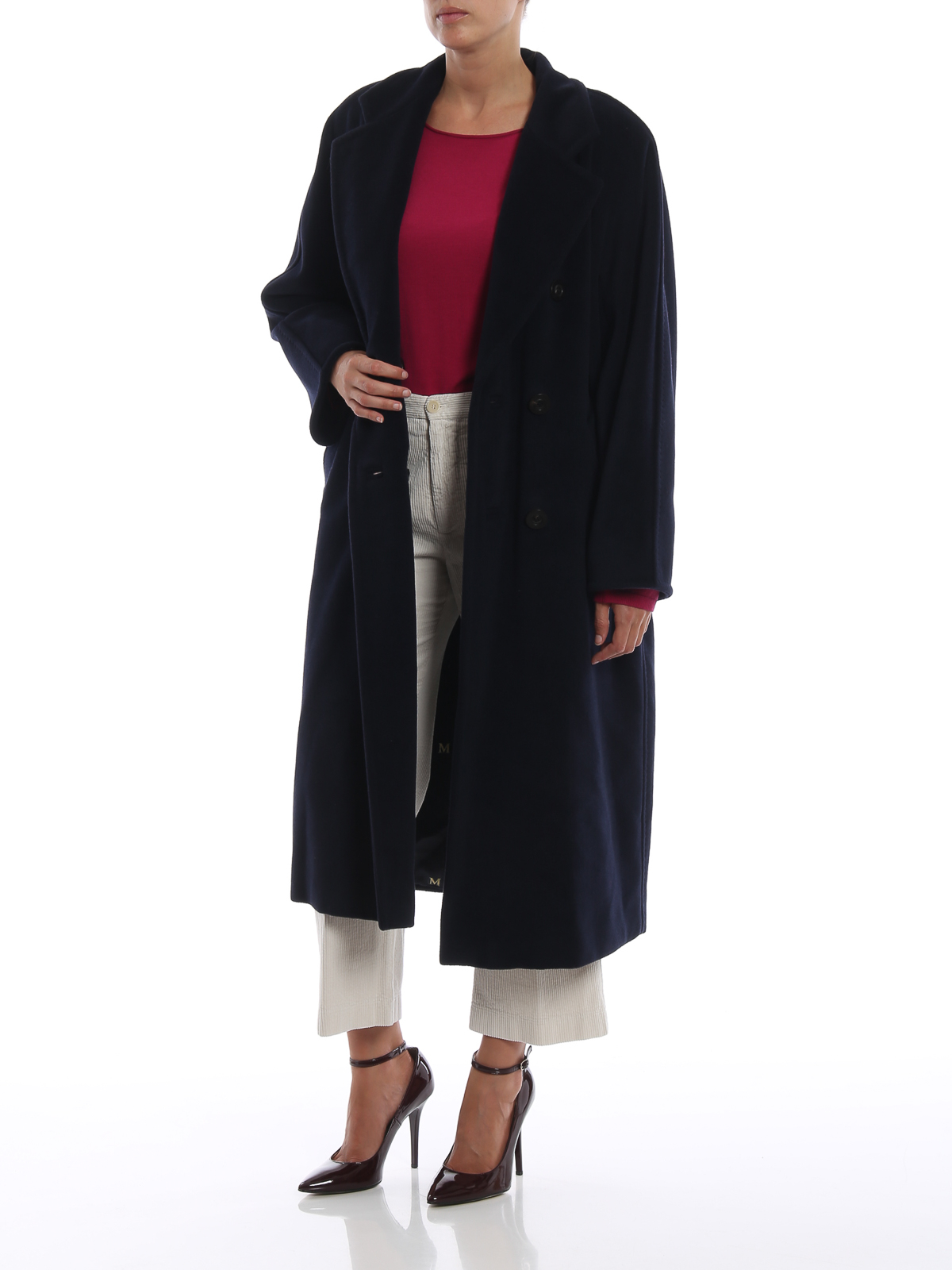 Madame Black Coat Madame Long Coats Madame Women Black Solid Over Coat