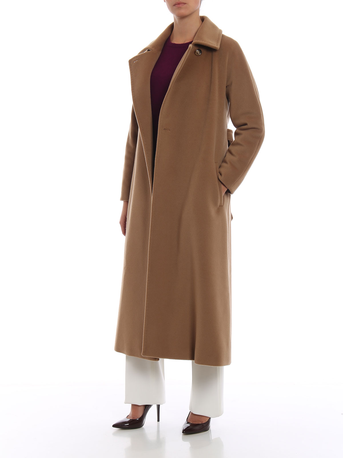 Long coats Max Mara - Didone virgin wool long camel coat - 60161683000002