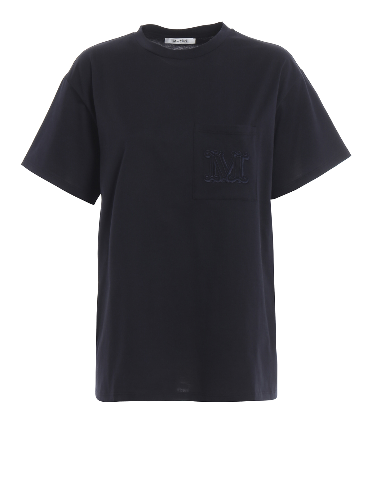 T-shirts Max Mara - Cabaret blue cotton jersey T-shirt - 194102926003