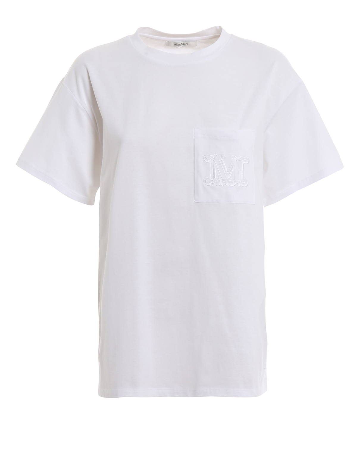T-shirts Max Mara - Cabaret white cotton jersey T-shirt - 194102926001