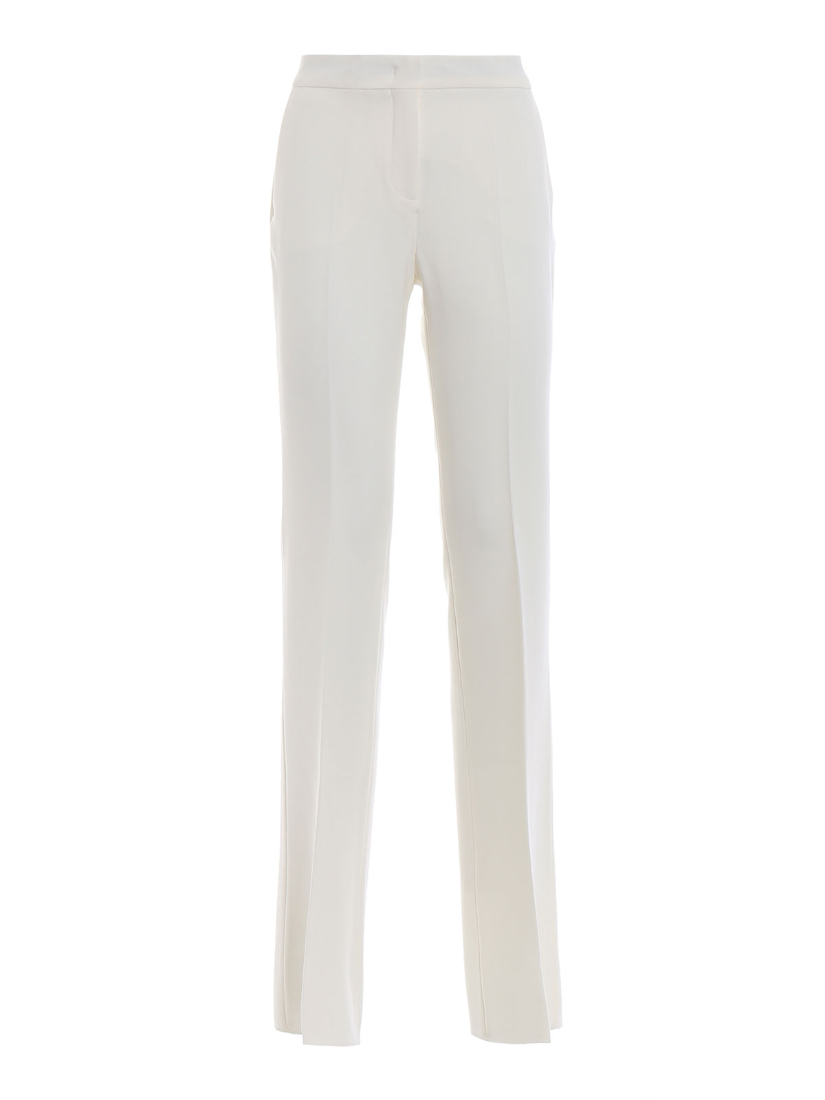 tailored white trousers