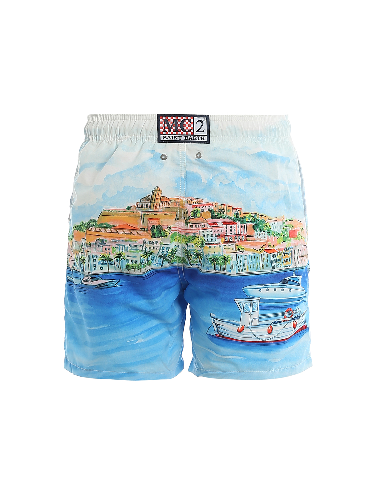 Notable nitrógeno Médico Swim shorts & swimming trunks Mc2 Saint Barth - Gustavia Ibiza Landscape swim  shorts - GUSTAVIAPLACEDIBIZLD
