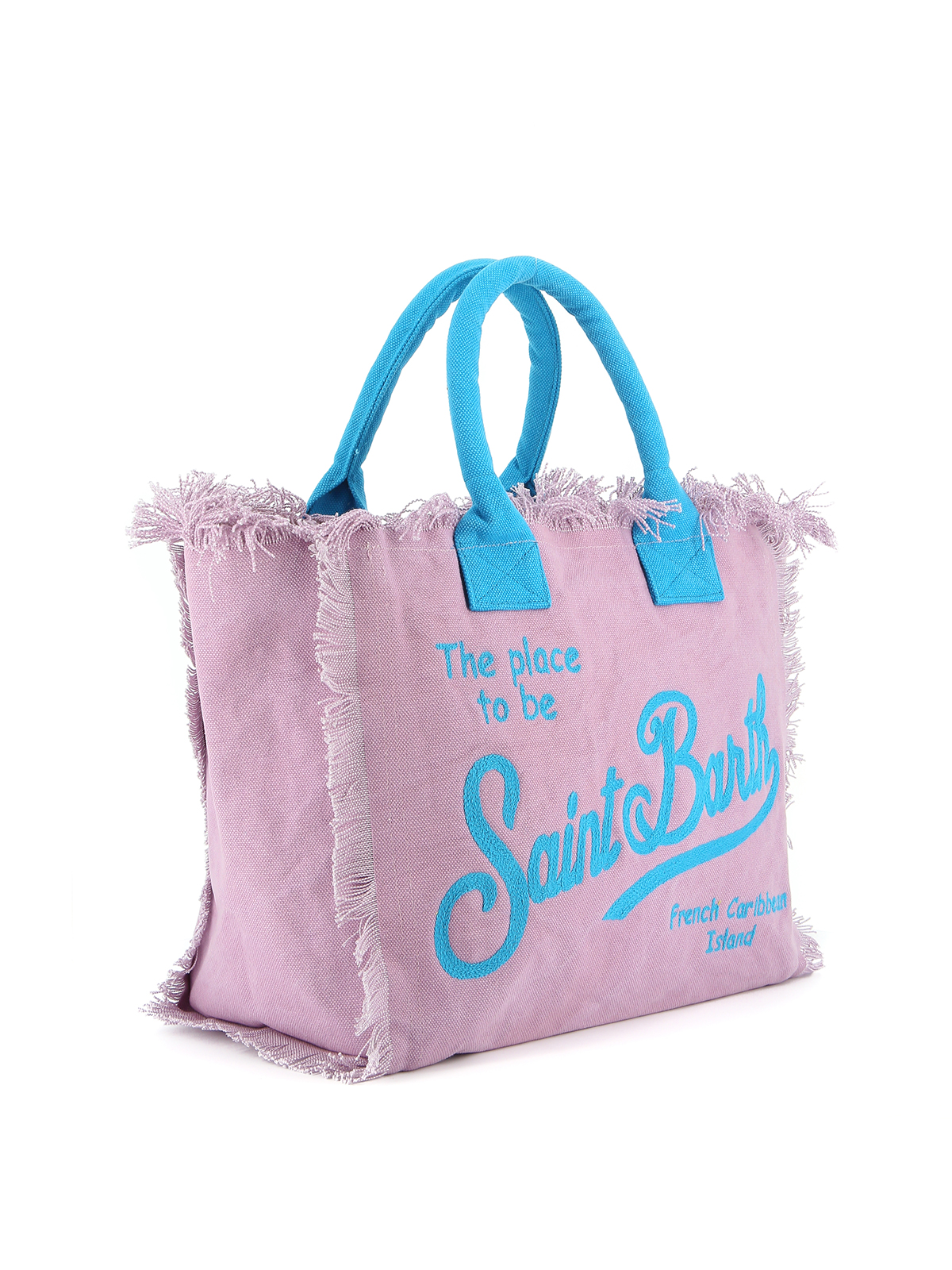 Totes bags Mc2 Saint Barth - Vanity logo embroidery beach bag ...