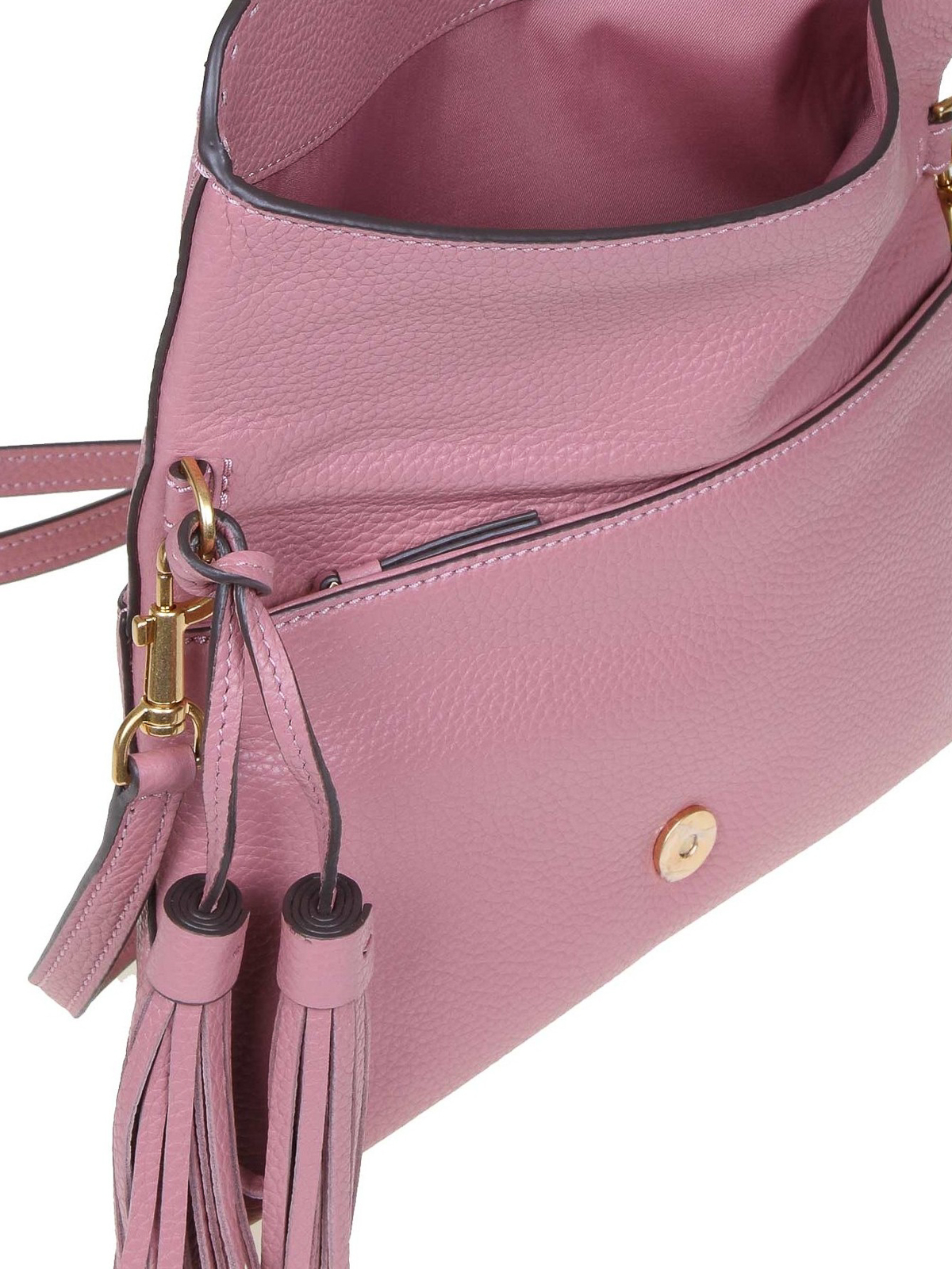 Shoulder bags Tory Burch - McGraw fold-over pink leather bag - 53163651