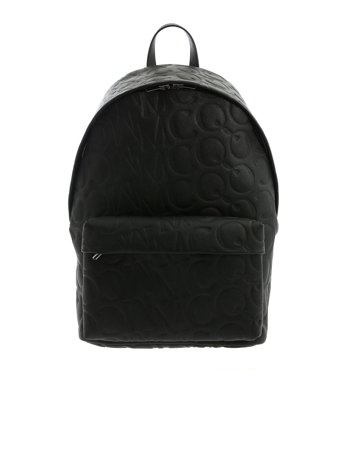 Mcq By Alexander Mcqueen Mcq Logo Saffiano Backpack In Black