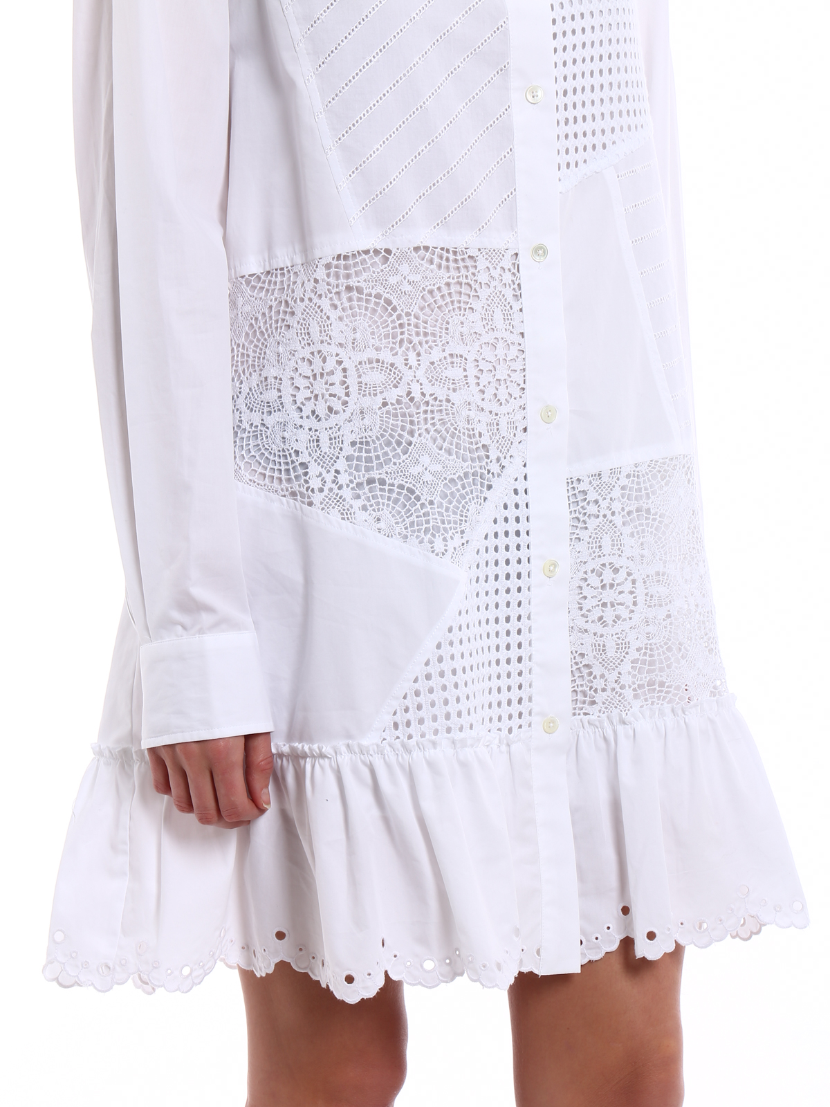 white patchwork dress