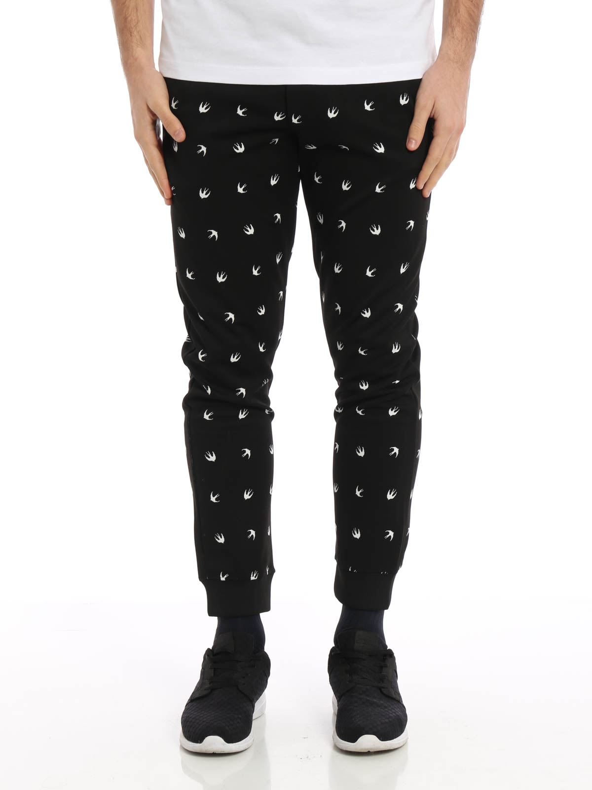 patterned jogging bottoms