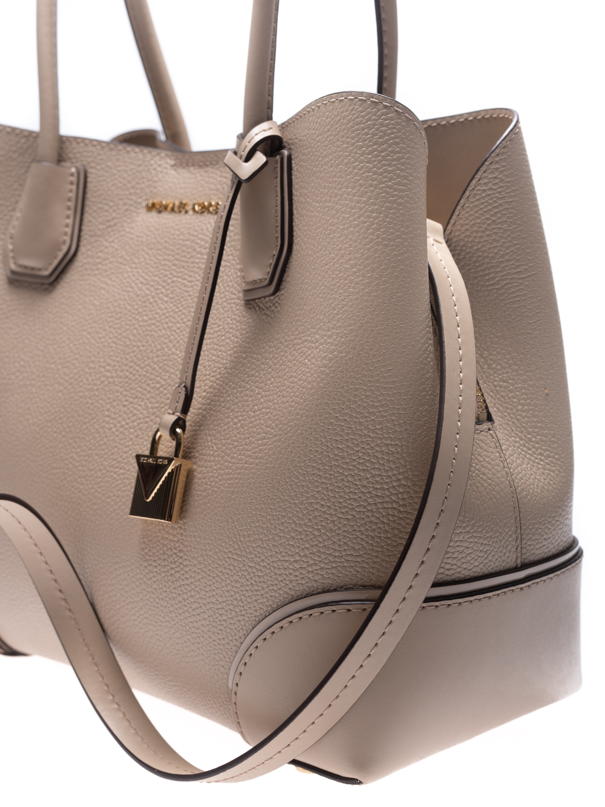 Totes bags Michael Kors - Mercer Gallery M beige leather bag - 30H7GZ5T6A552