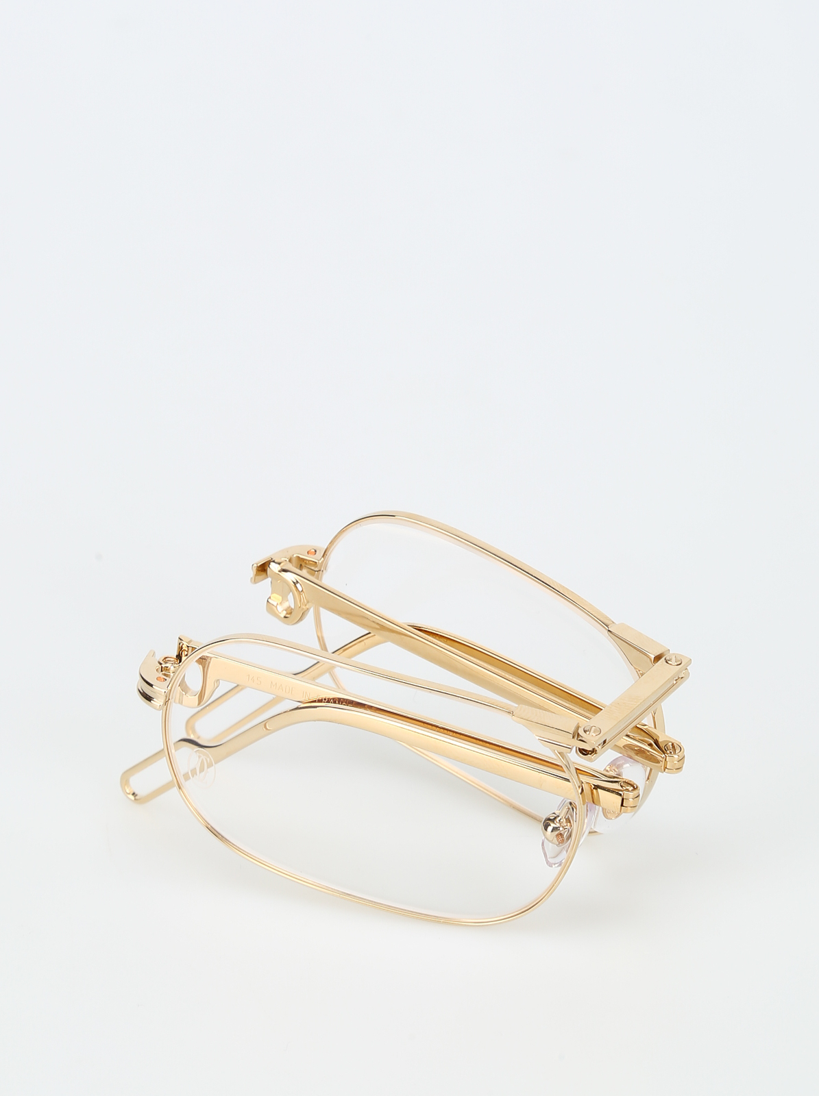 Cartier - Metal folding gold eyeglasses 
