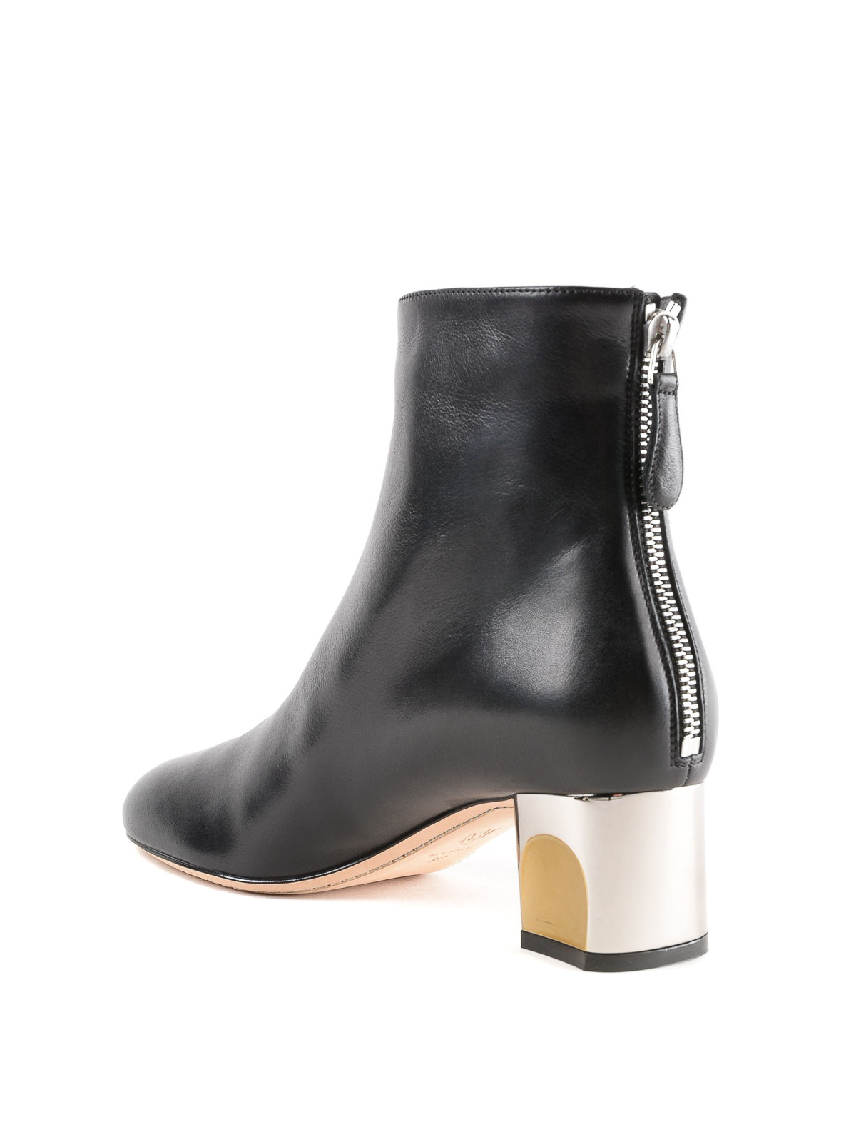 Ankle boots Alexander Mcqueen - Metal heel black leather ankle ...